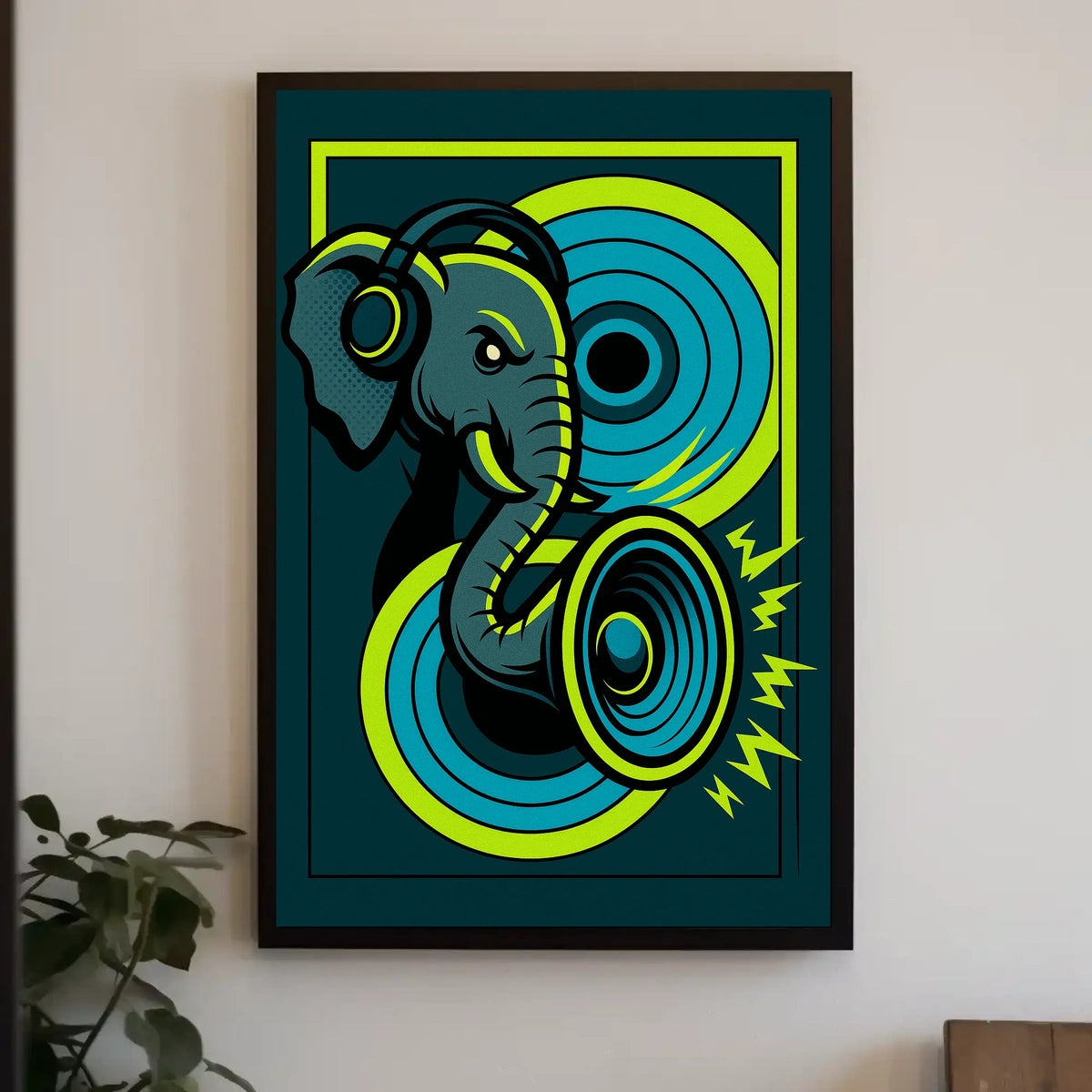 Groovy Elephant Vibes Poster