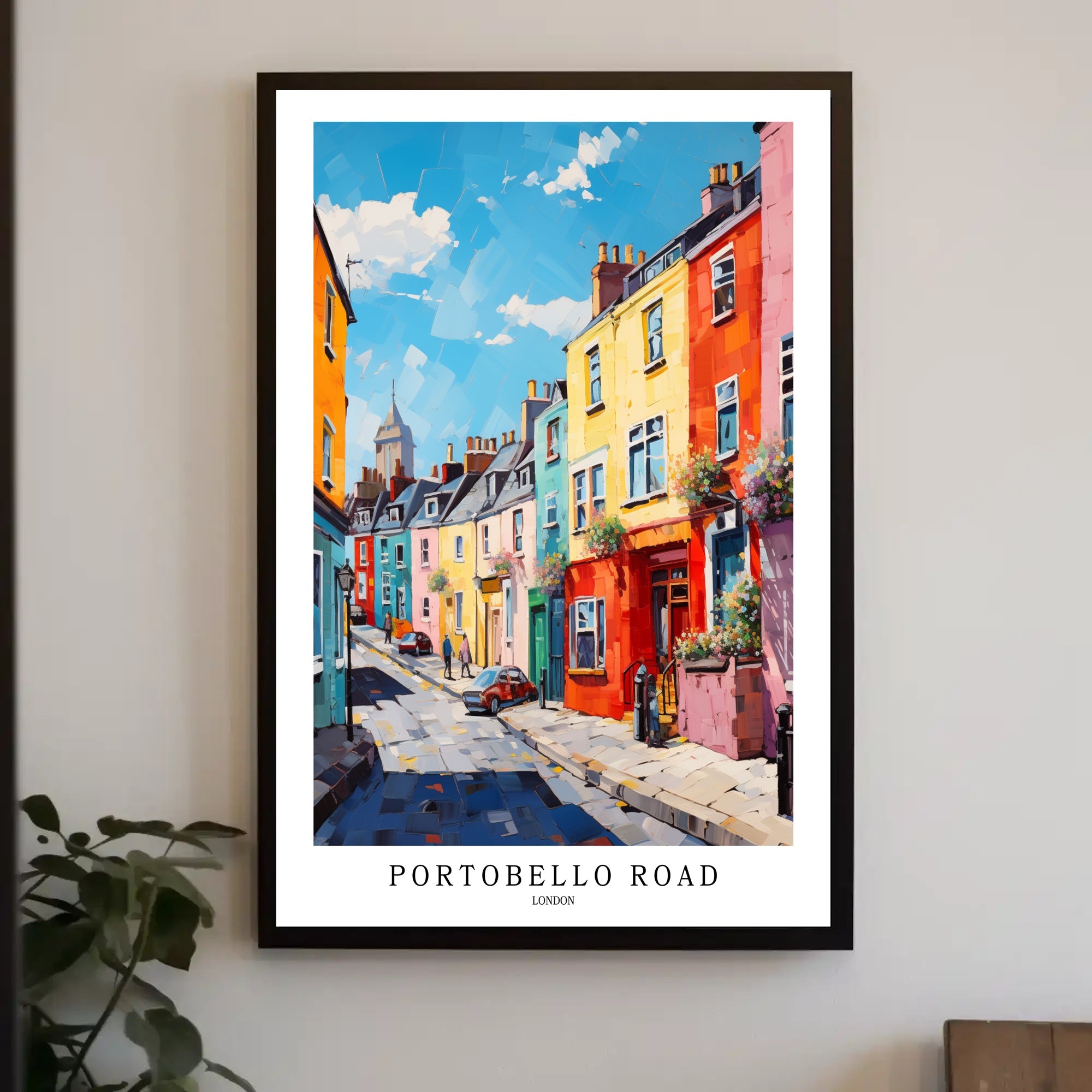 Portobello Road Impressionistic Urban or Cityscape Poster PosterGoat