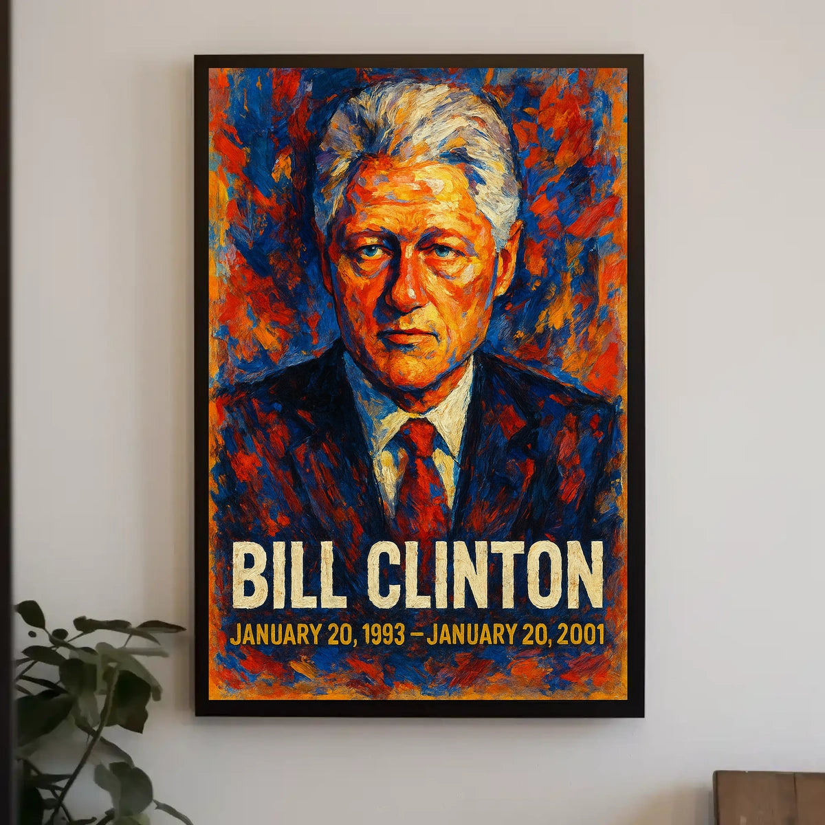 Bill Clinton 42nd President of the United States Glitch Hop Art Poster