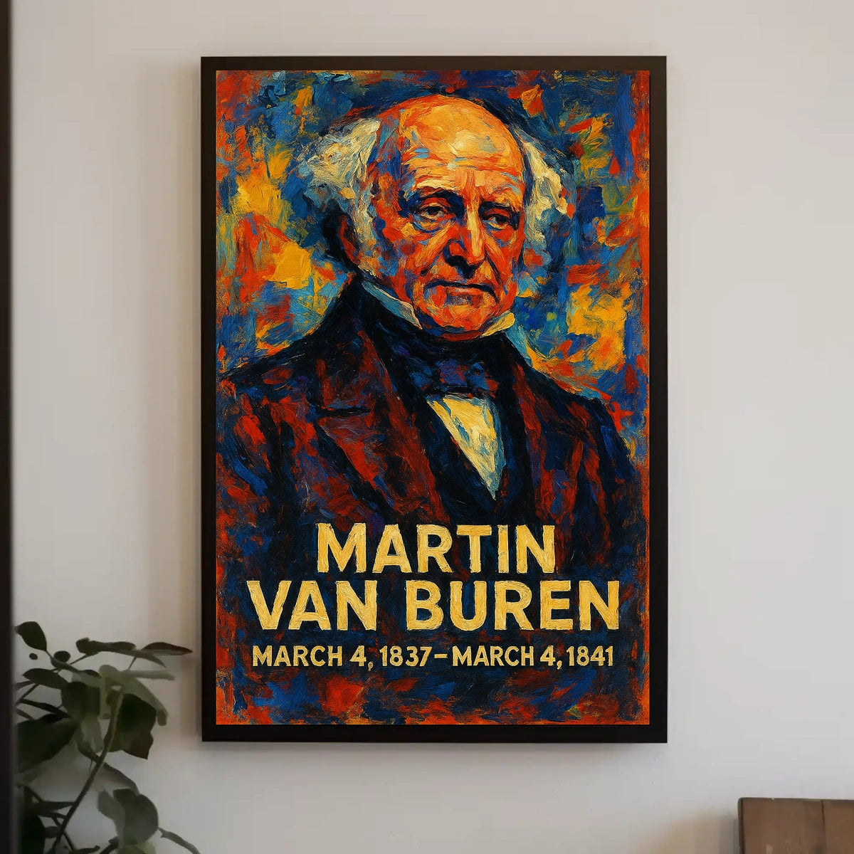 Martin Van Buren 8th President of the United States Glitch Hop Art Poster