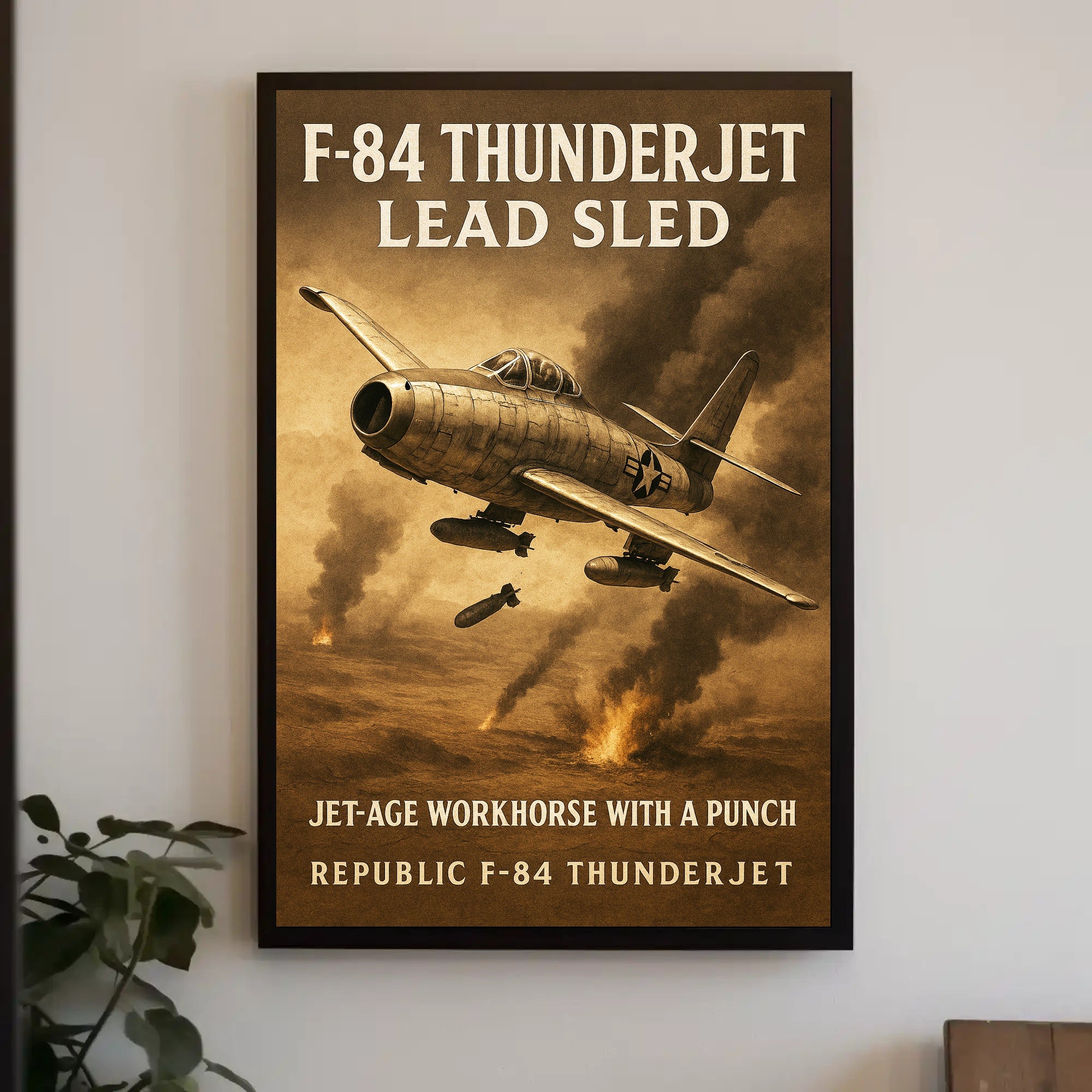 F-84 Thunderjet Jet-Age Workhorse Poster PosterGoat