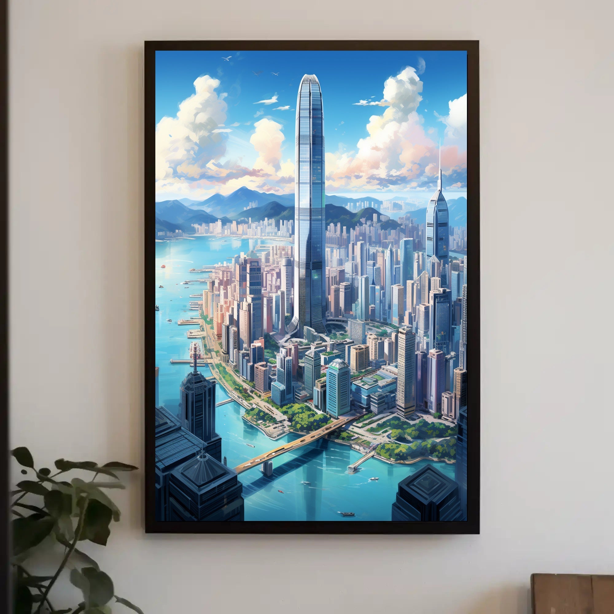 Skyline Of Modern Metropolis Modern Poster