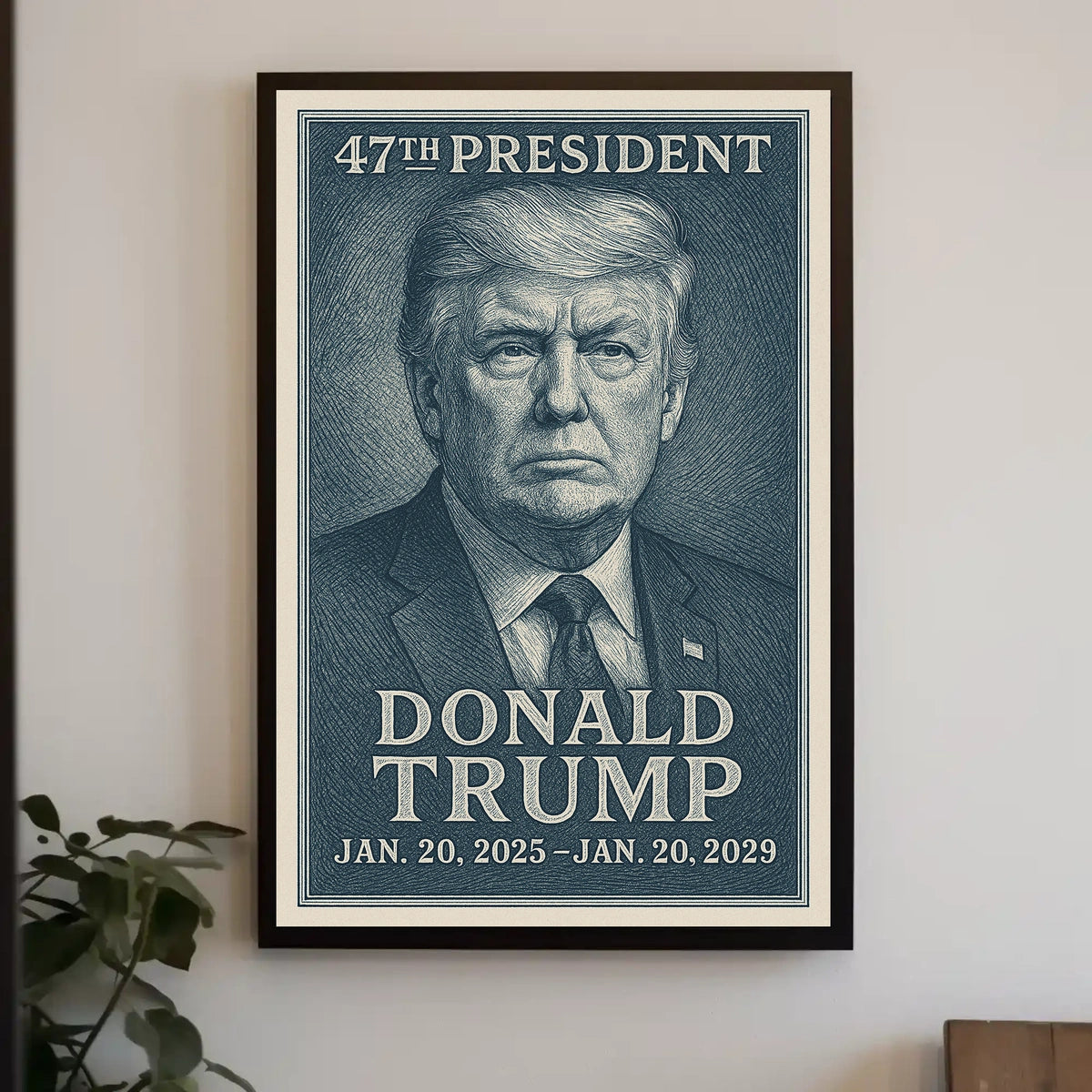 47th President Vintage Portrait Historical or Presidential Poster