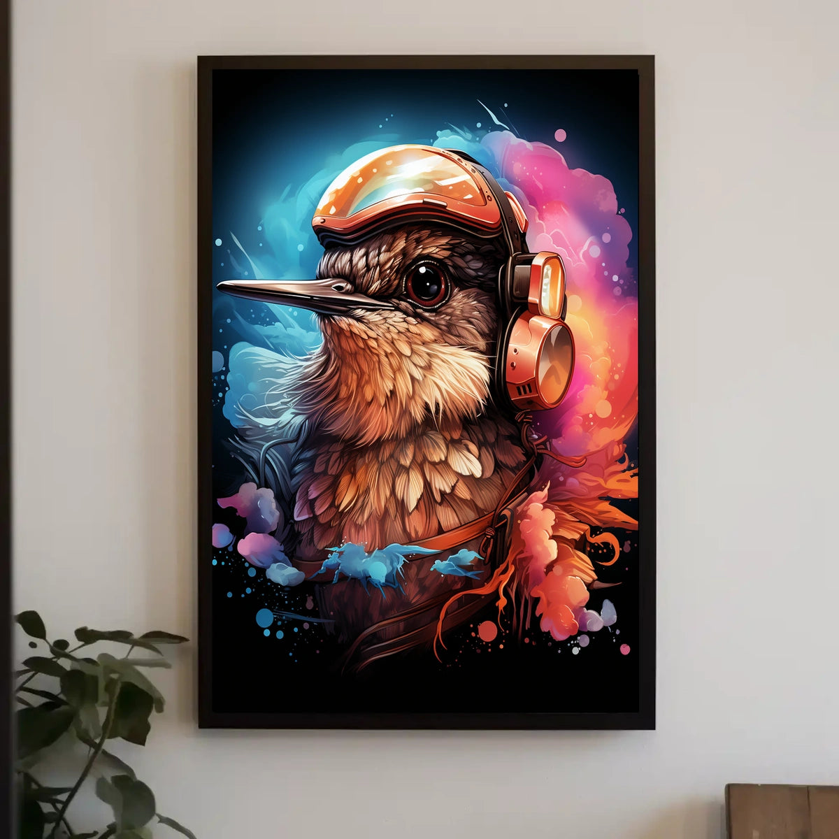 Sonic Aviator Futurism Bird Living Room Poster