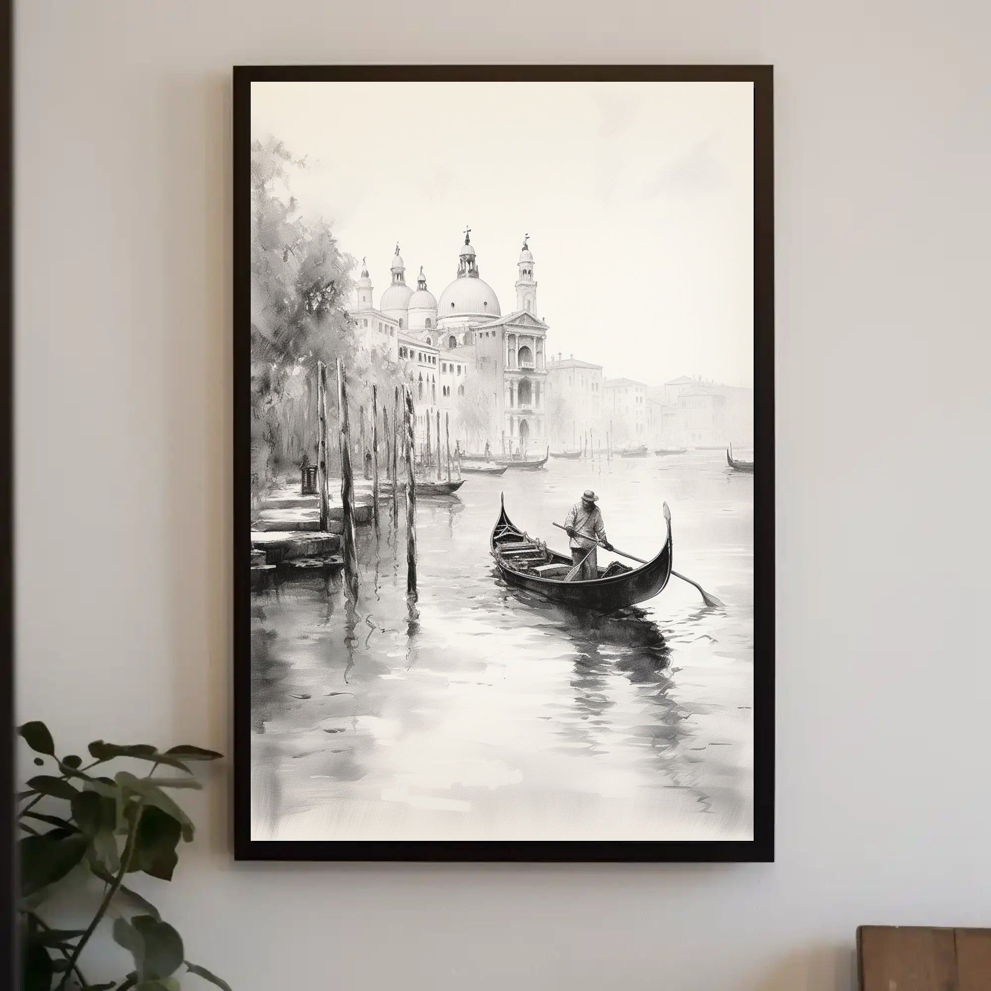 Gondola On A Venetian Canal Poster