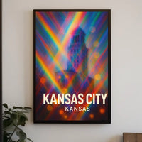 Kansas City Abstract Surrealism Urban Dreamscape Poster