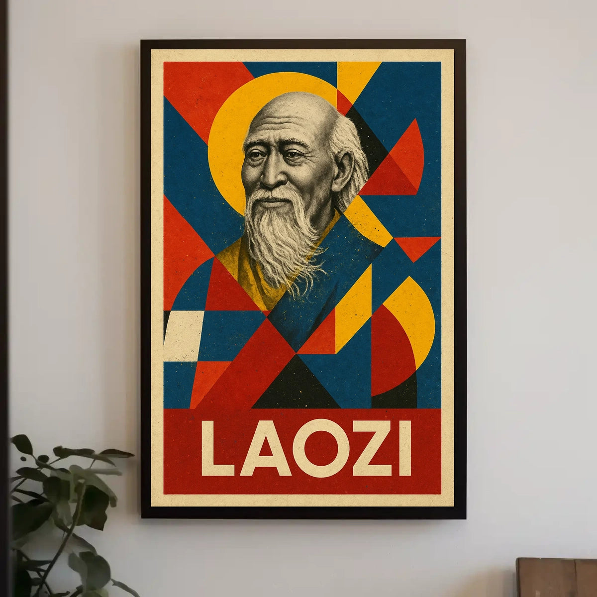 Laozi A Geometric Tribute Poster