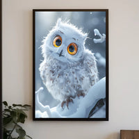 Enchanting Winter Owl Photorealistic Art Poster PosterGoat