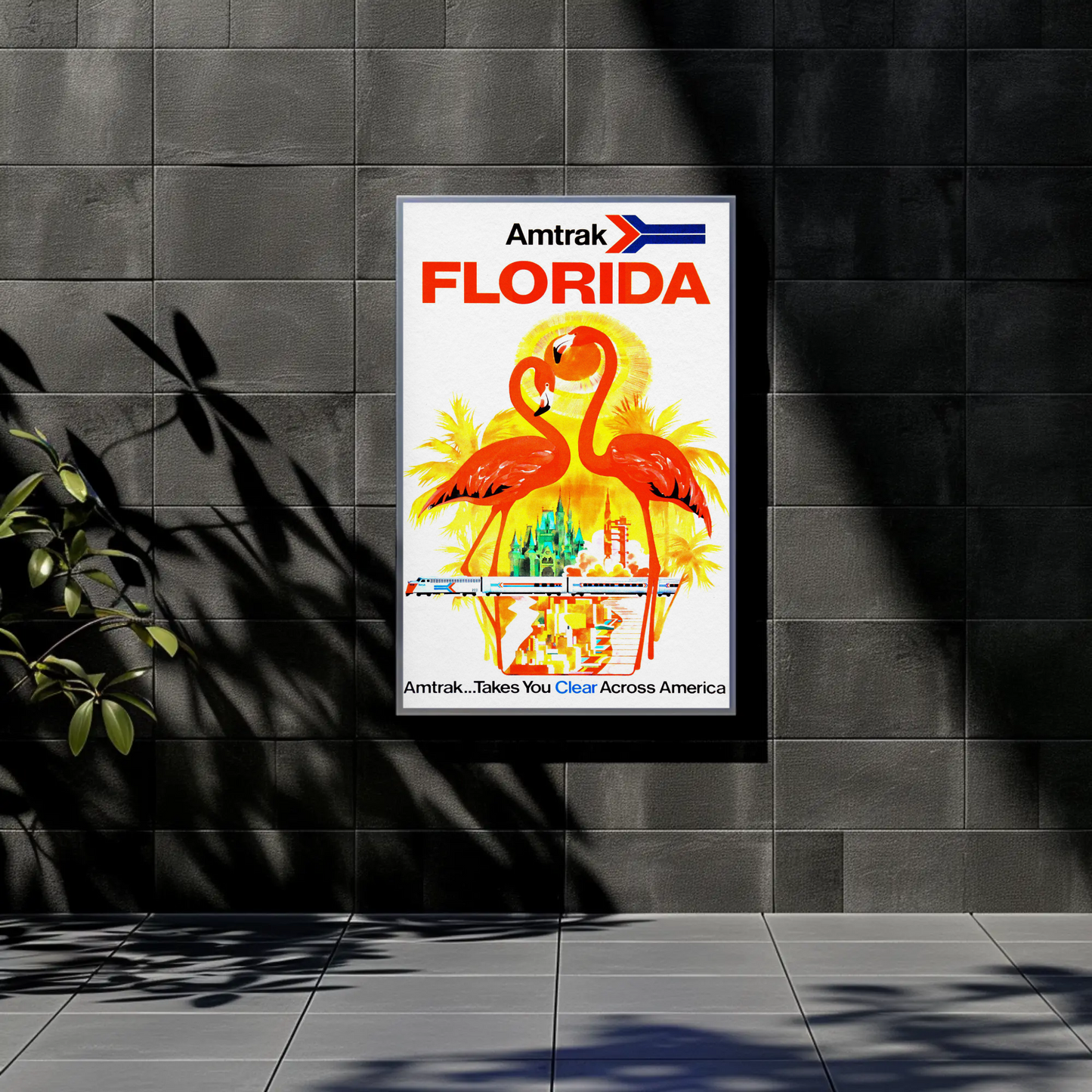 Amtrak Florida Vintage Poster