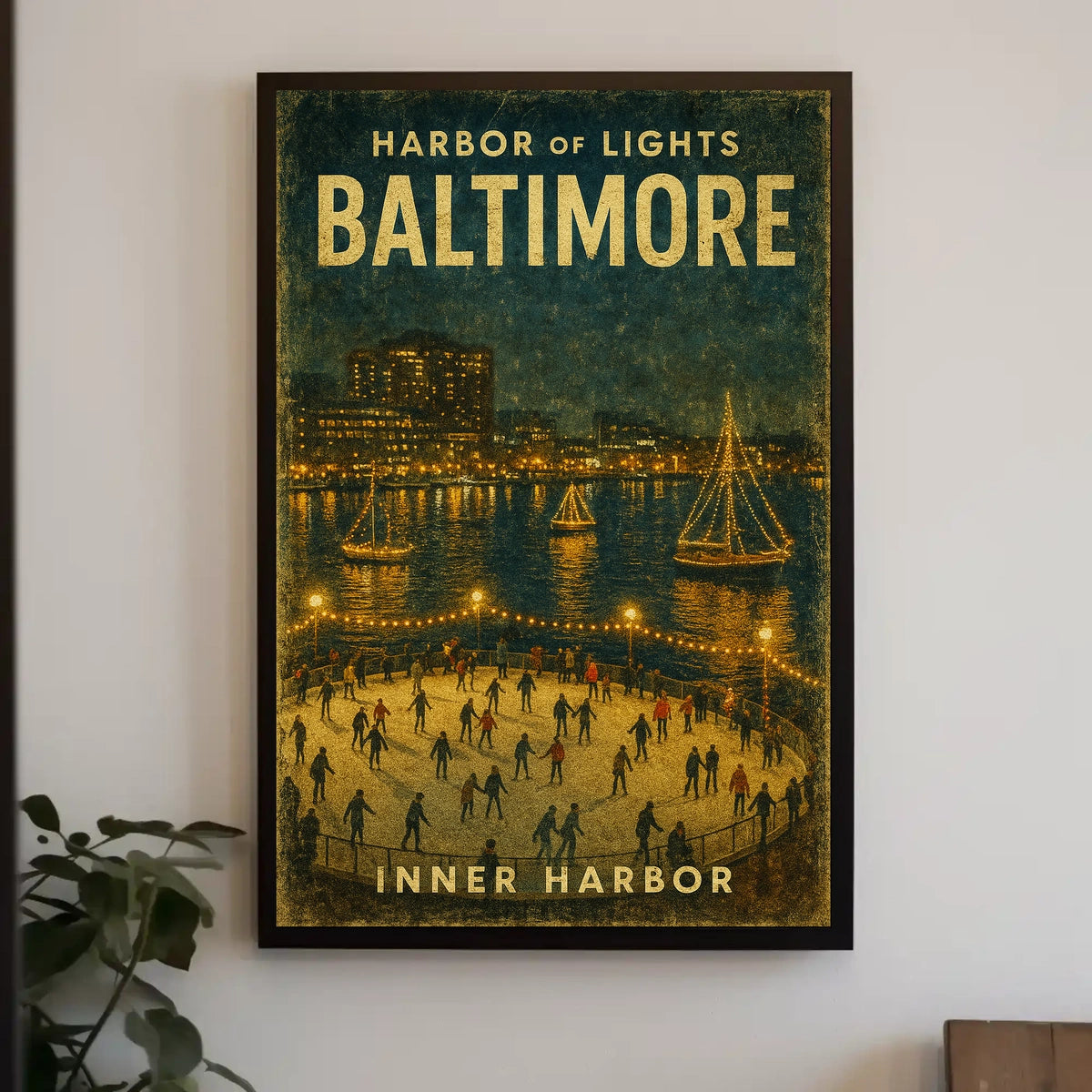 Harbor Of Lights Baltimore Poster
