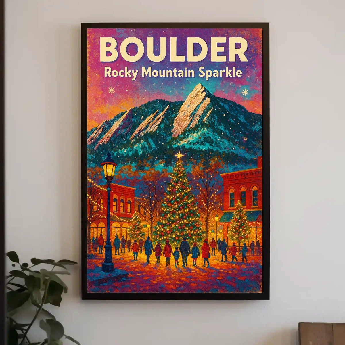 Boulder Rocky Mountain Sparkle Poster