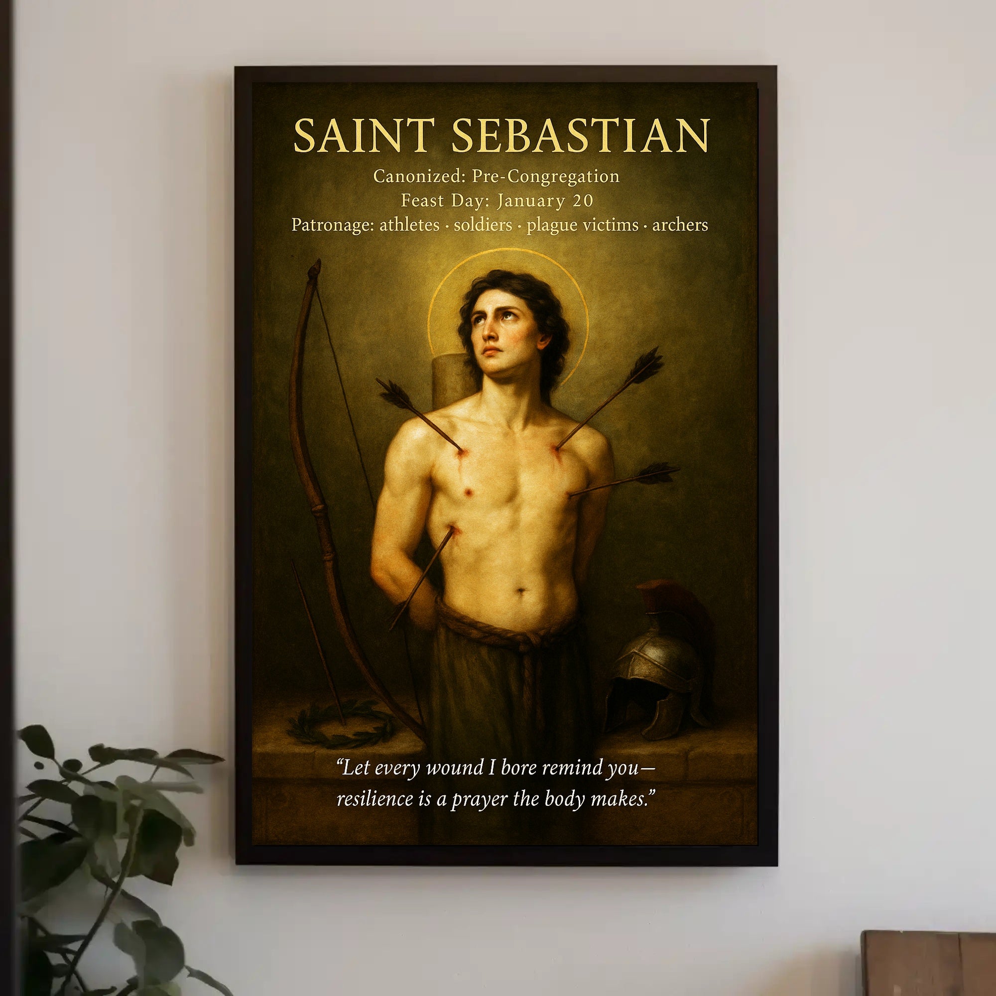 Saint Sebastian Resilience and Martyrdom Poster PosterGoat