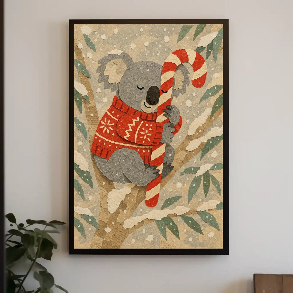 Cozy Koala in Winter Wonderland Poster