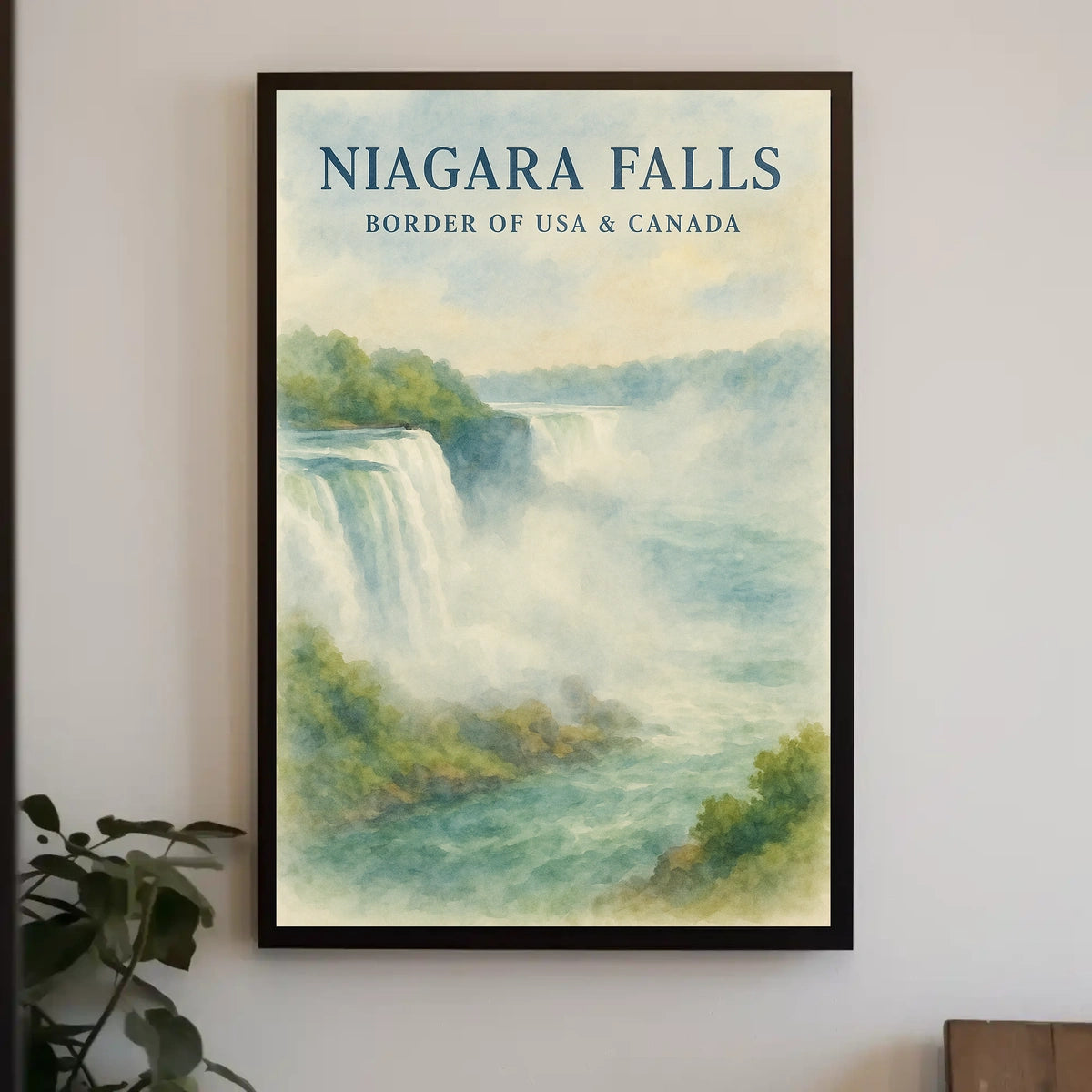 Niagara Falls Watercolor Dreamland National Park Poster