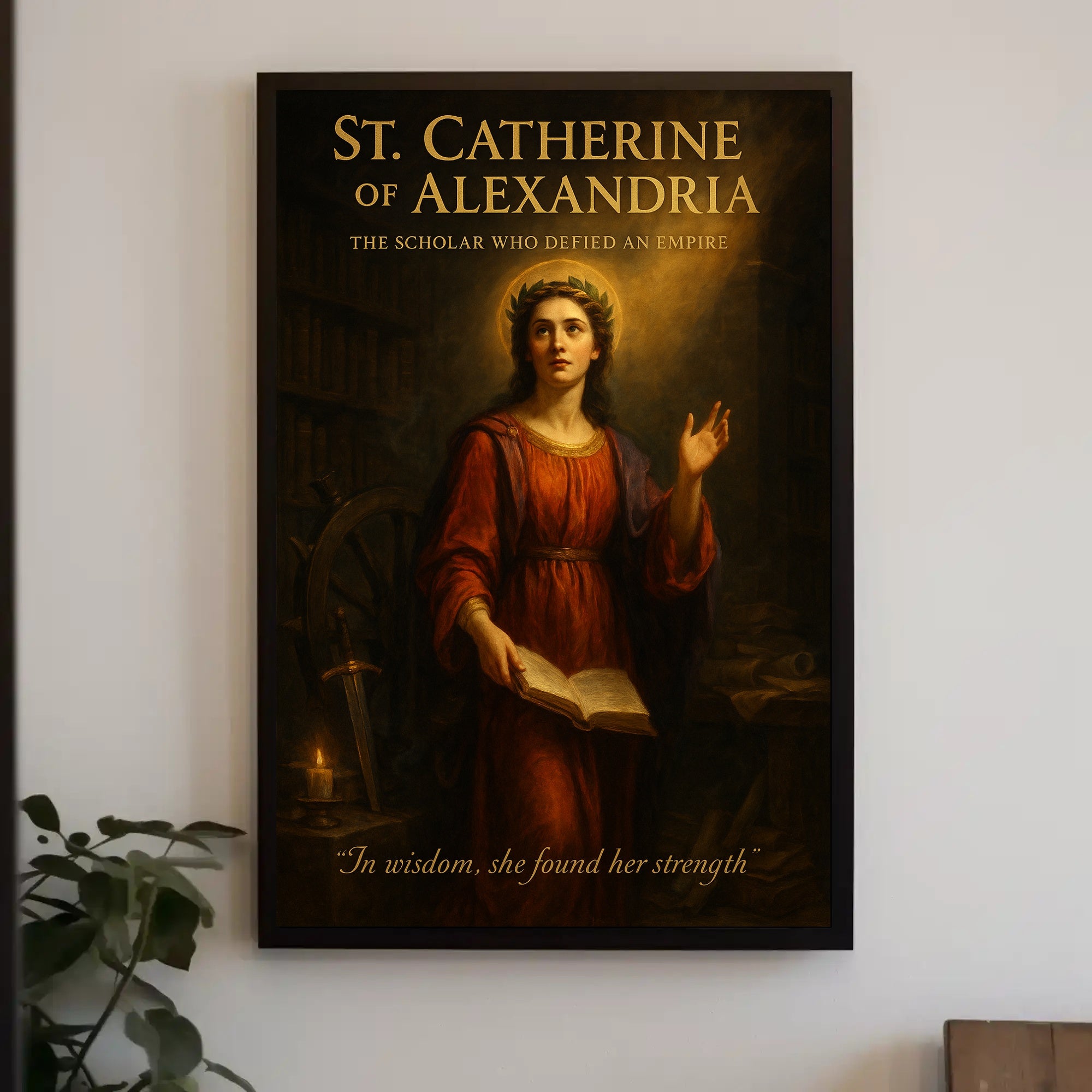 St. Catherine of Alexandria  The Scholar Who Defied an Empire Poster PosterGoat