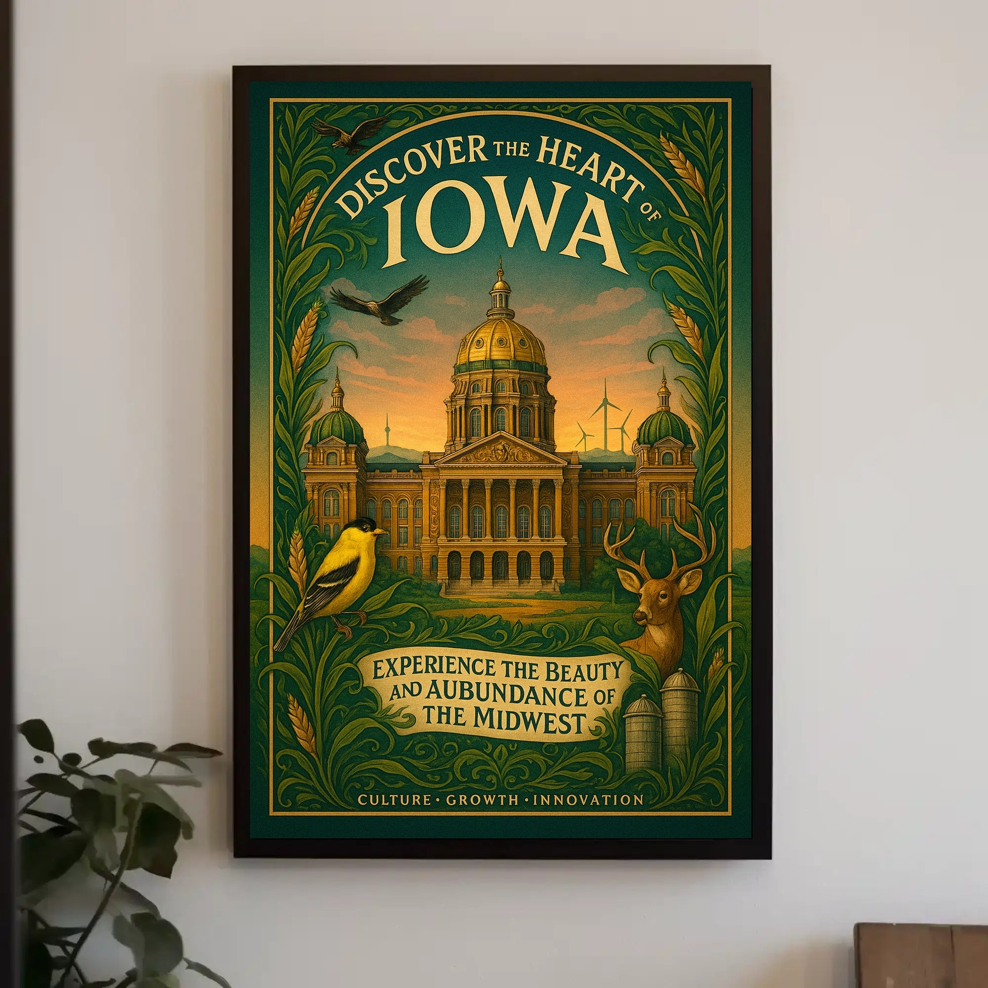 Discover The Heart Of Iowa Poster