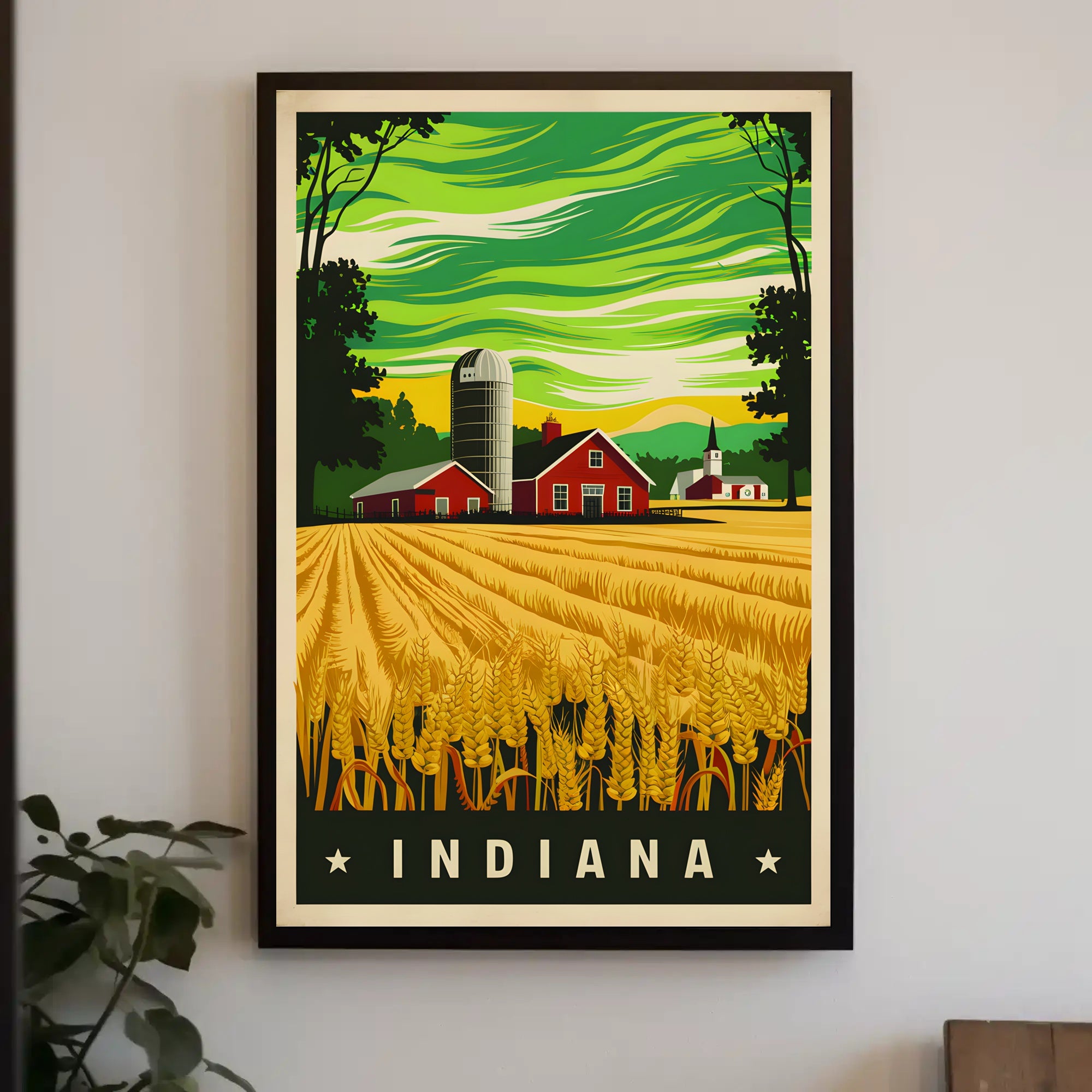 Indiana Farm Landscape Poster