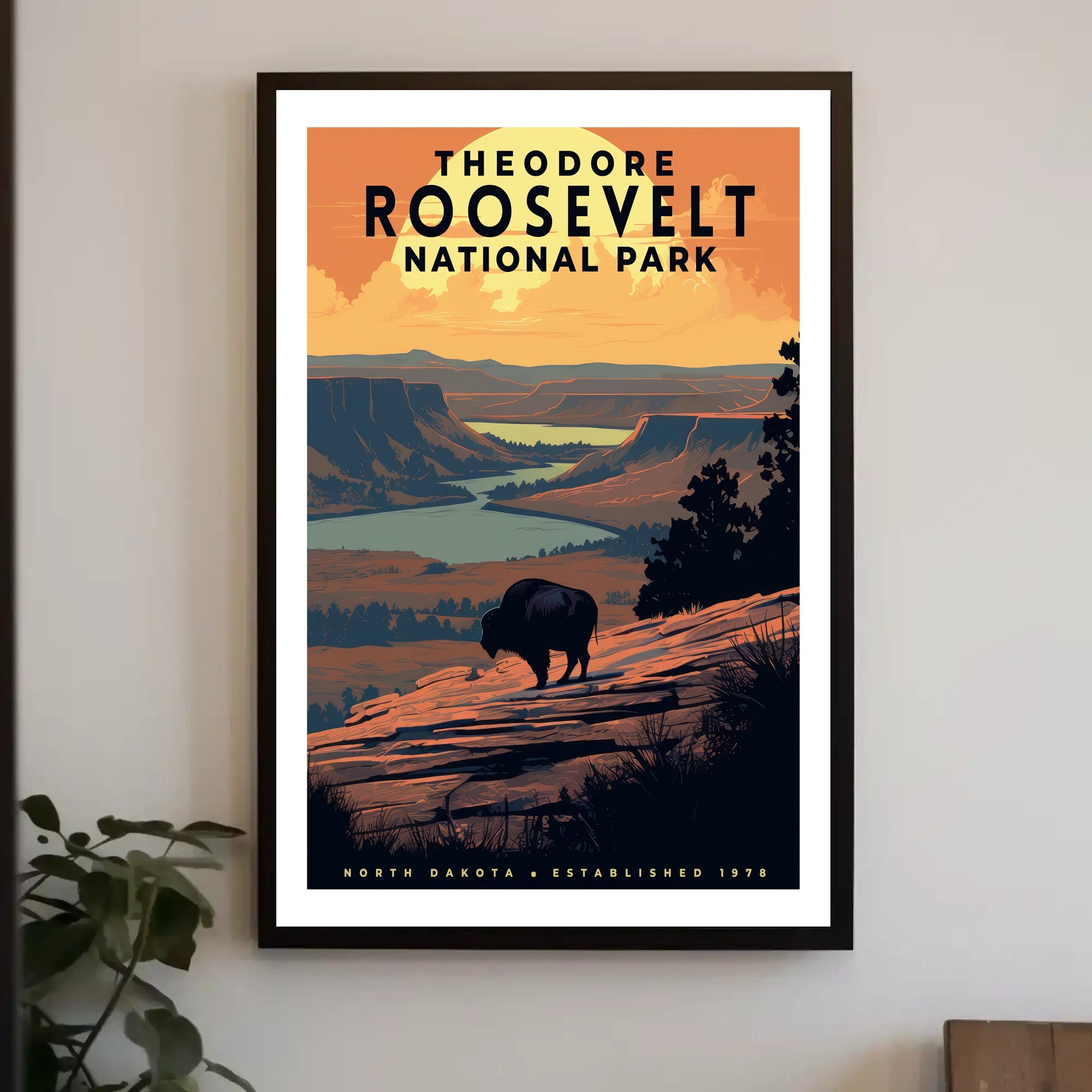 Theodore Roosevelt National Park Poster Vintage Print
