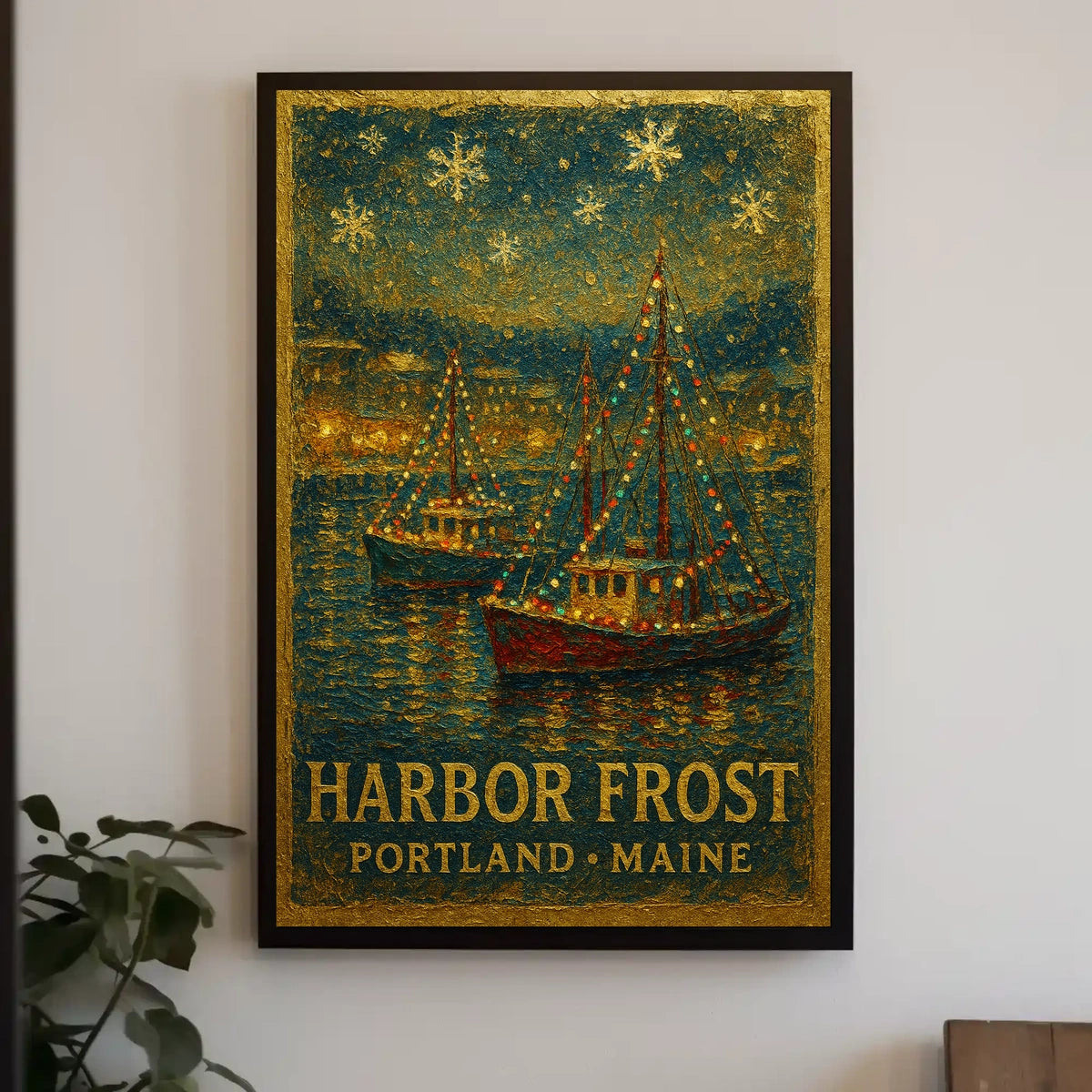 Harbor Frost In Portland, Maine Poster