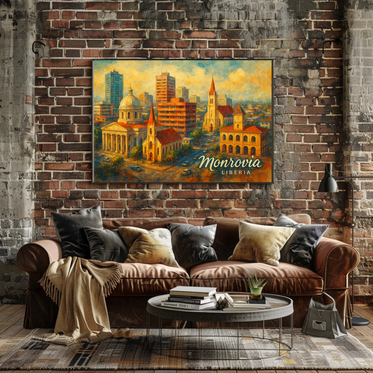 Monrovia Cityscape Photography Realism Wanderlust Poster