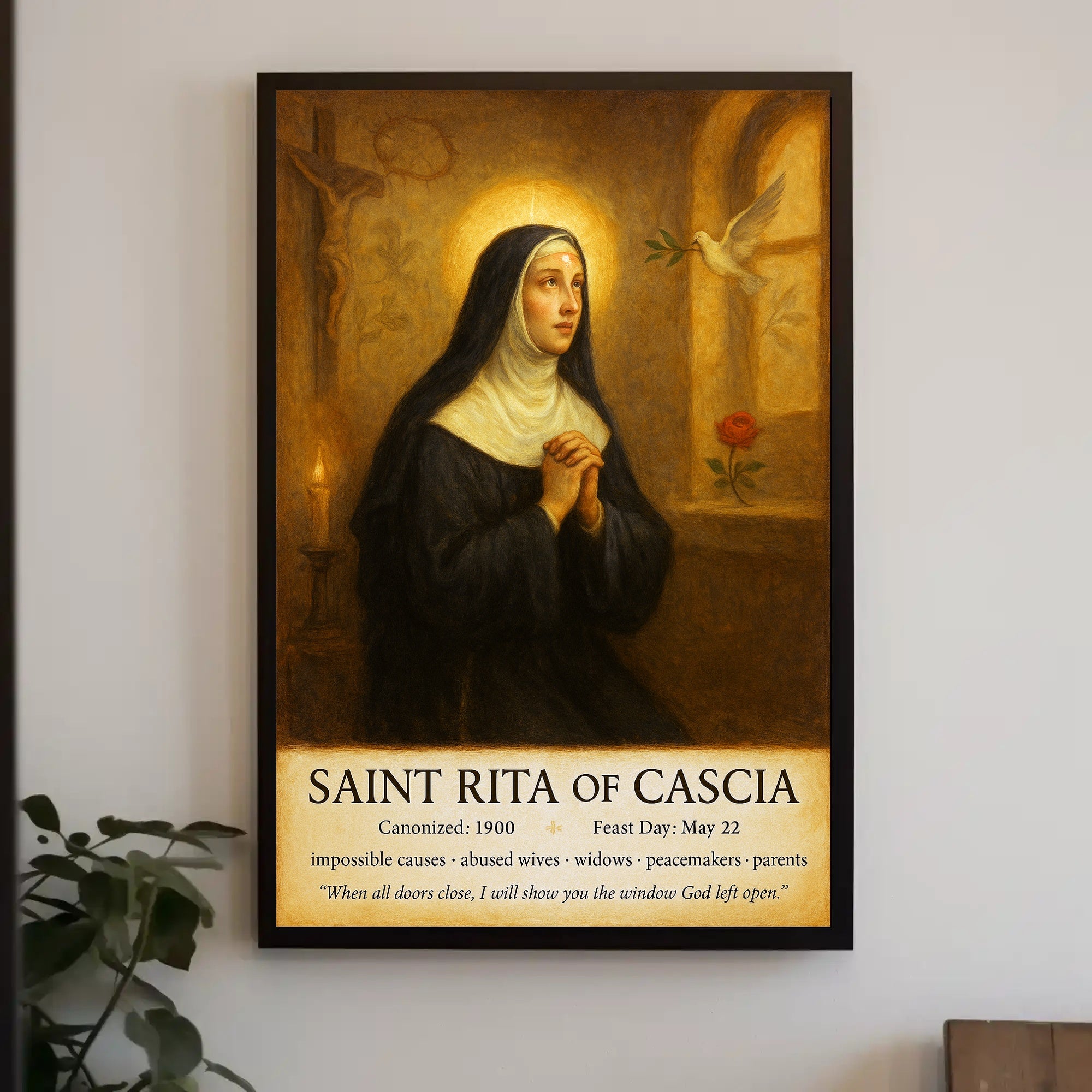 Saint Rita of Cascia Poster PosterGoat