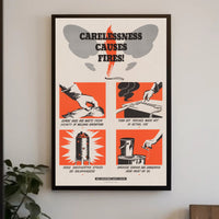 Fire Safety Warning Poster PosterGoat