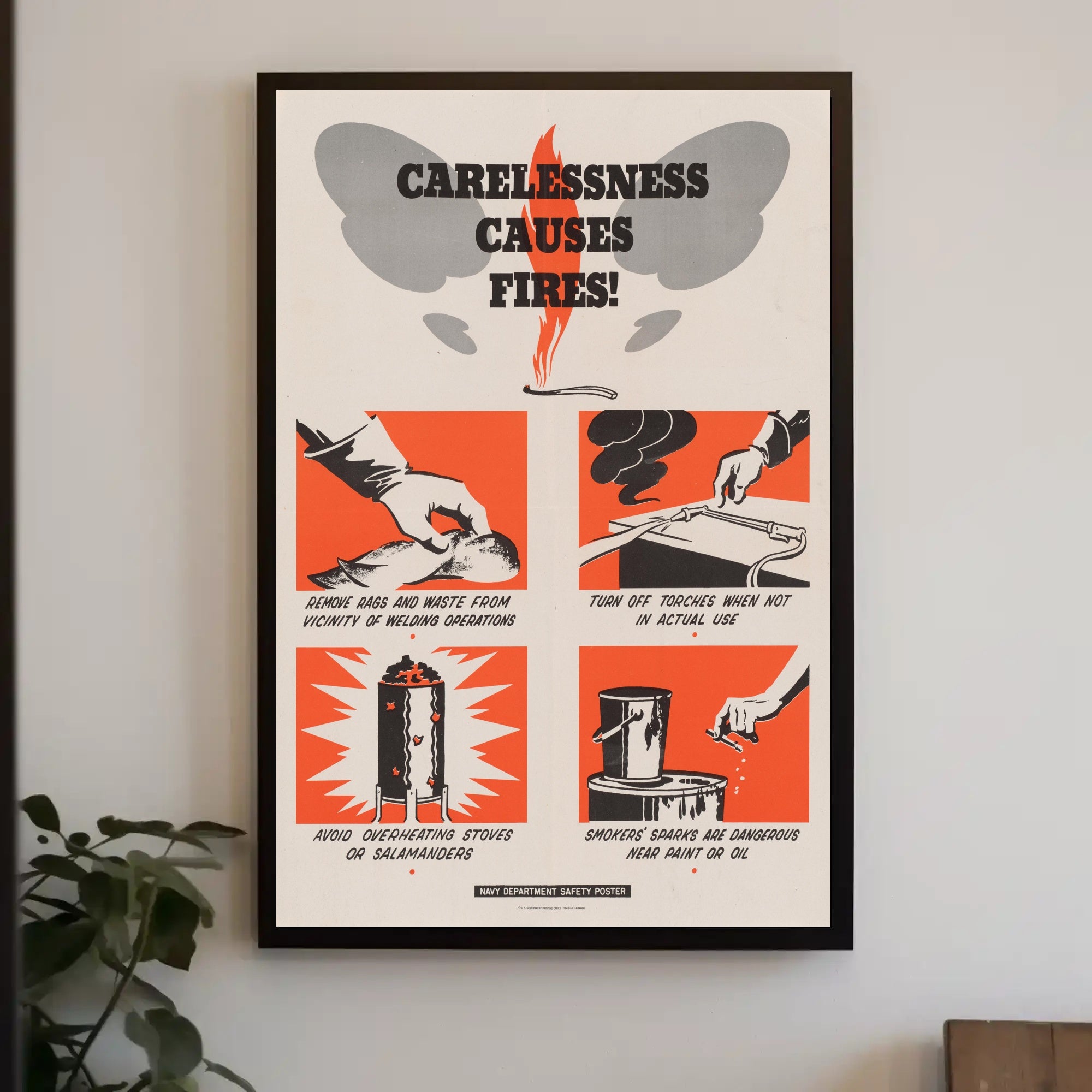 Fire Safety Warning Poster PosterGoat