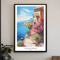 Côte d'Azur Coastal Impressionism Travel Poster PosterGoat
