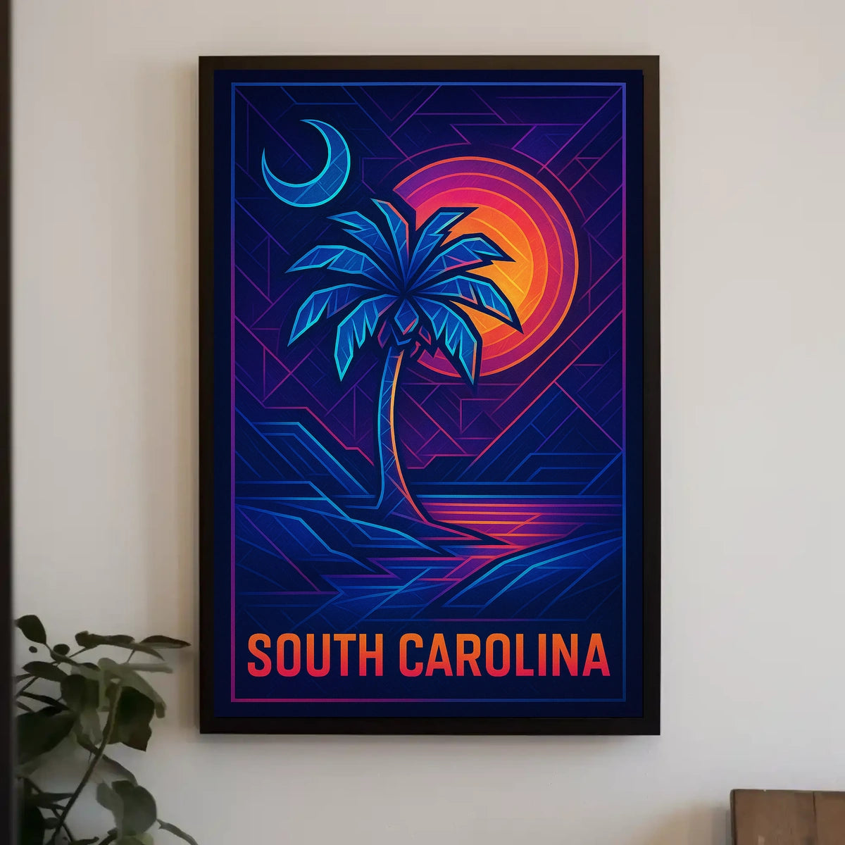 South Carolina Vibrant Landscape Poster