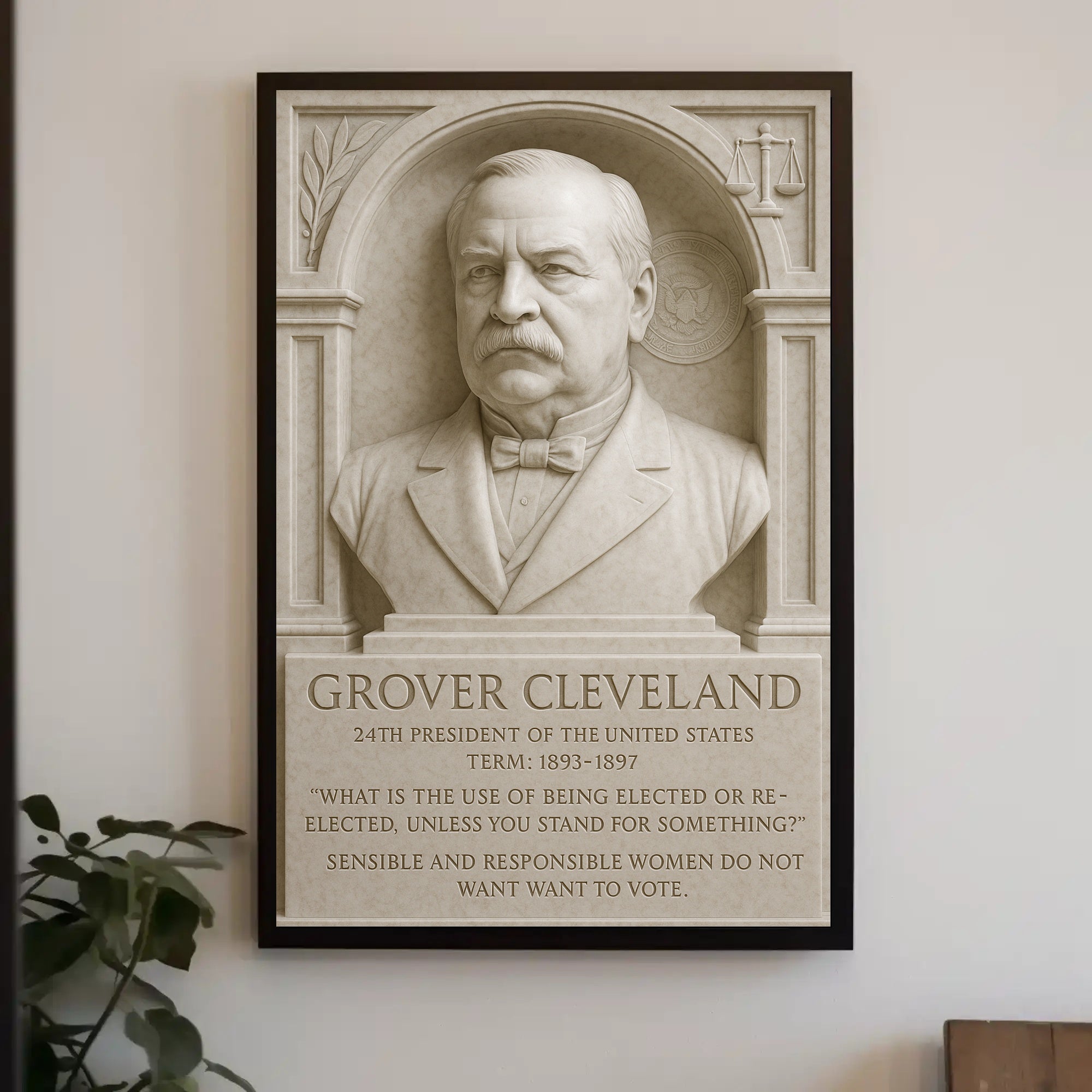 Grover Cleveland 24th President Wall Art Print PosterGoat