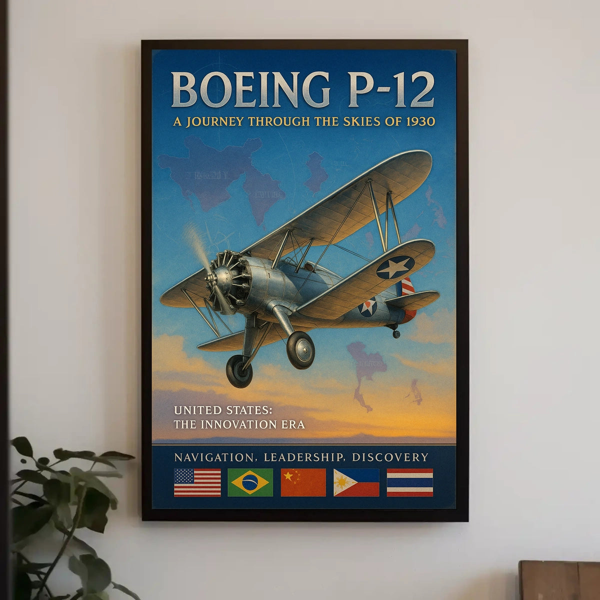 Boeing P-12 A Journey Through the Skies of 1930 Poster