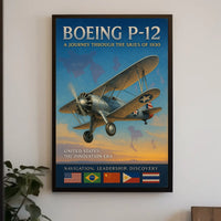 Boeing P-12 A Journey Through the Skies of 1930 Poster