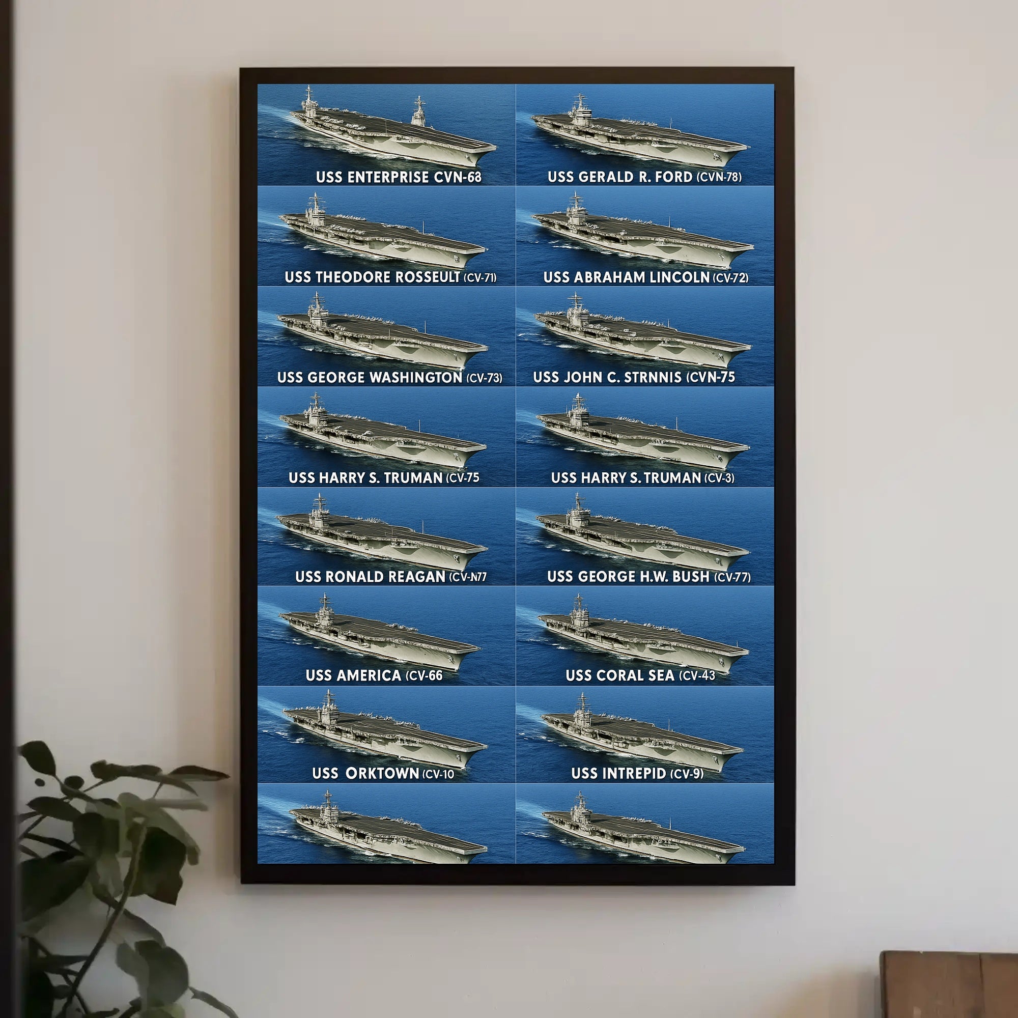 USS Harry S. Truman Aircraft Carrier Poster PosterGoat