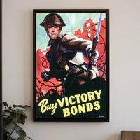 Canadian WWII Soldier Poster: Dramatic Military Artwork