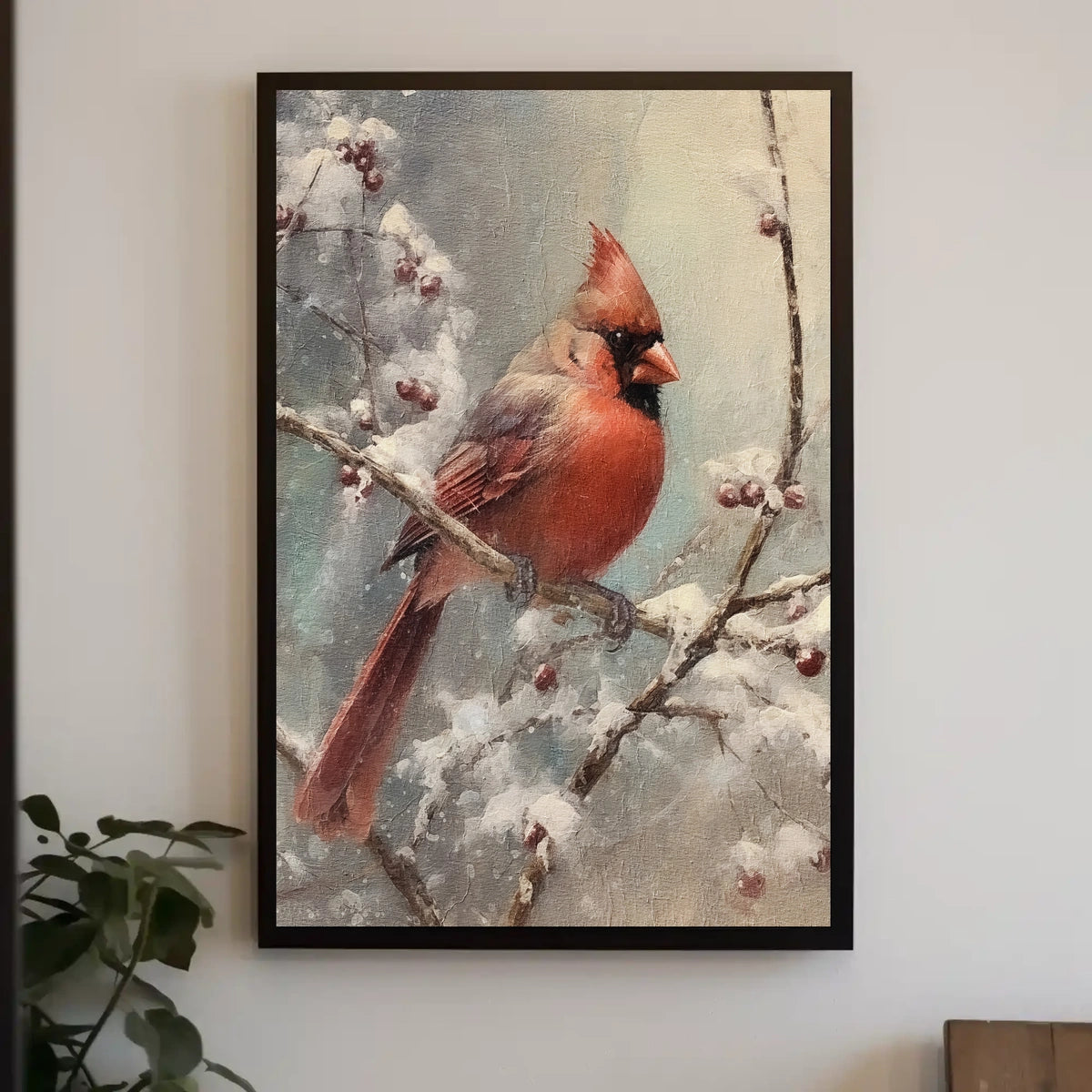 Winter Cardinal Poster