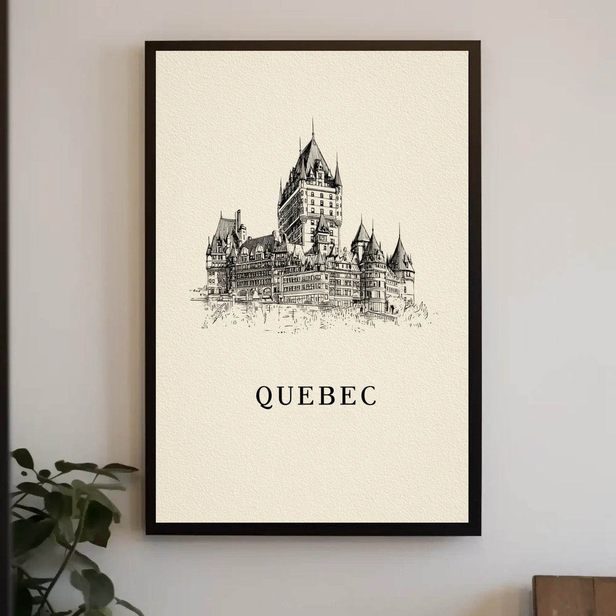 Quebec Architectural Illustration Poster