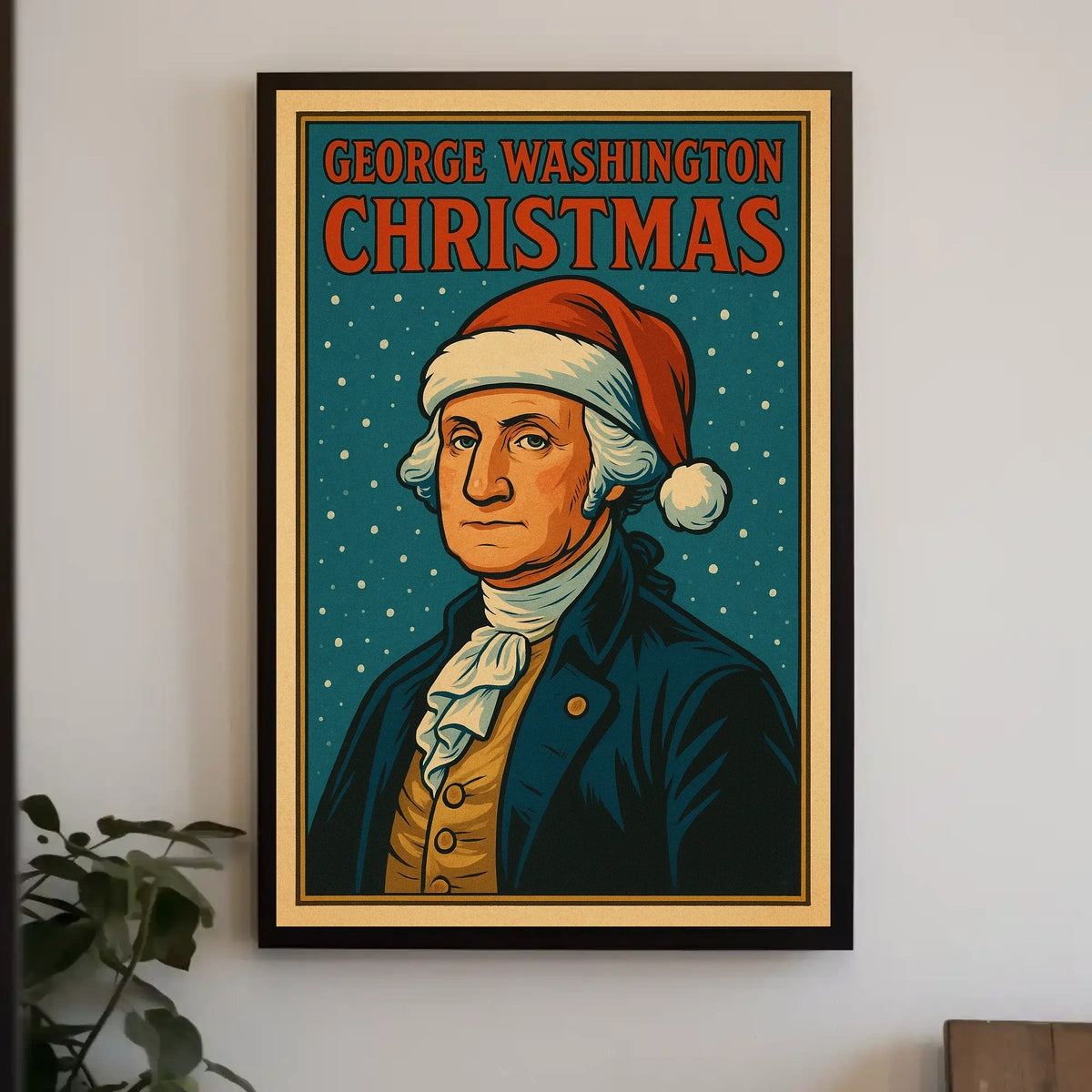 George Washington Christmas Poster