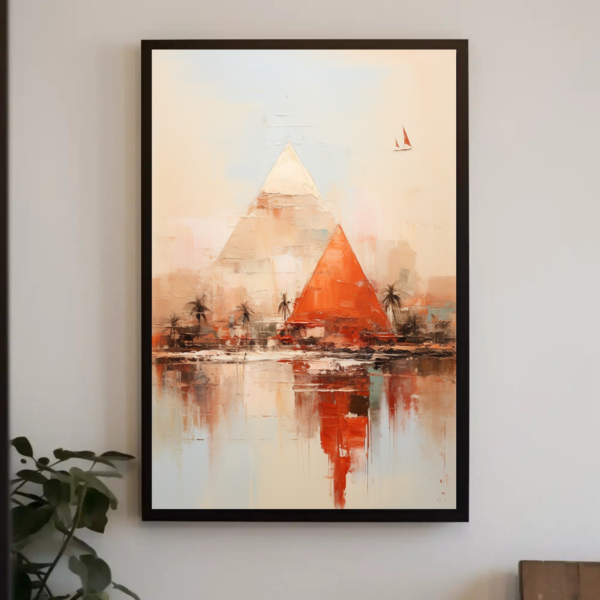 Abstract Pyramids At Sunset Abstract Poster