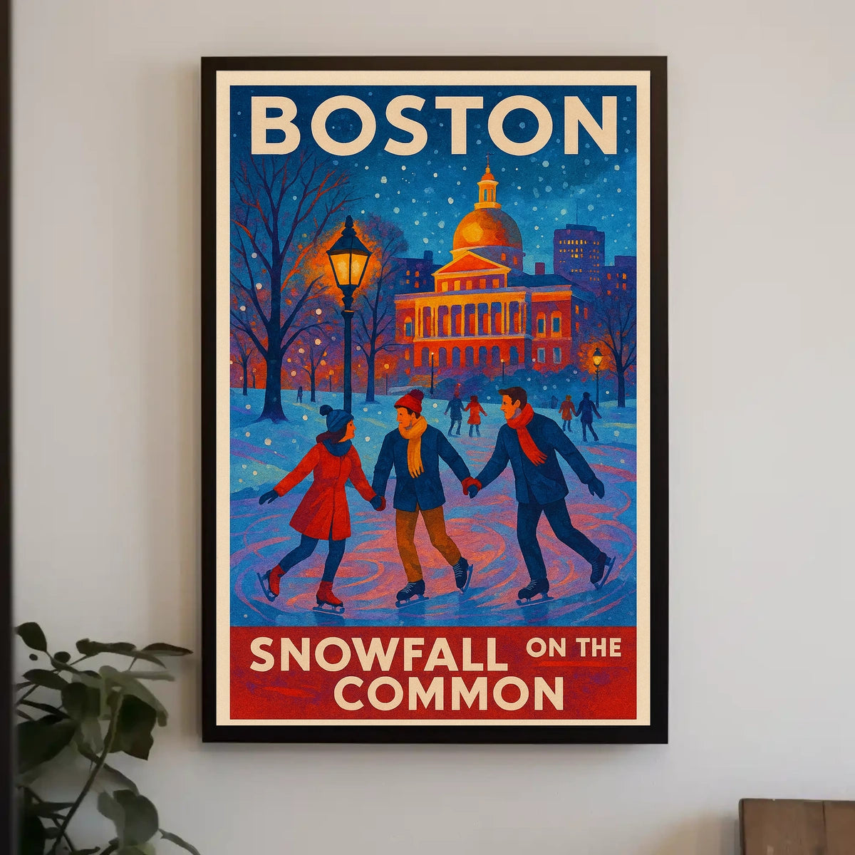 Snowfall On The Common Poster