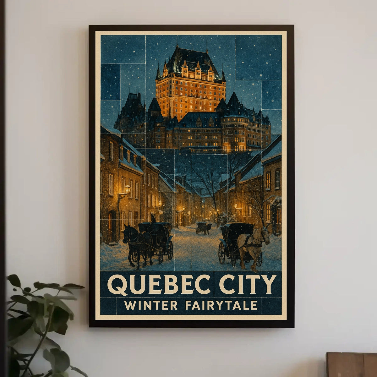 Quebec City Winter Fairytale Poster
