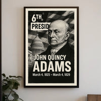 John Quincy Adams 6th President of the United States Digital Montaje Poster