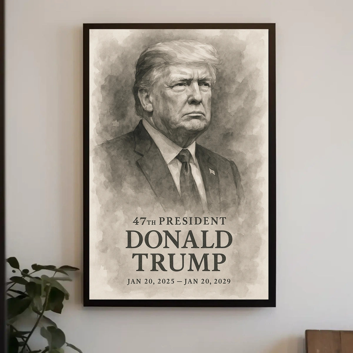 Donald Trump 47th President Iconic Patriotic Portrait Scenic Leadership Bold American Heritage Decor Gift Poster