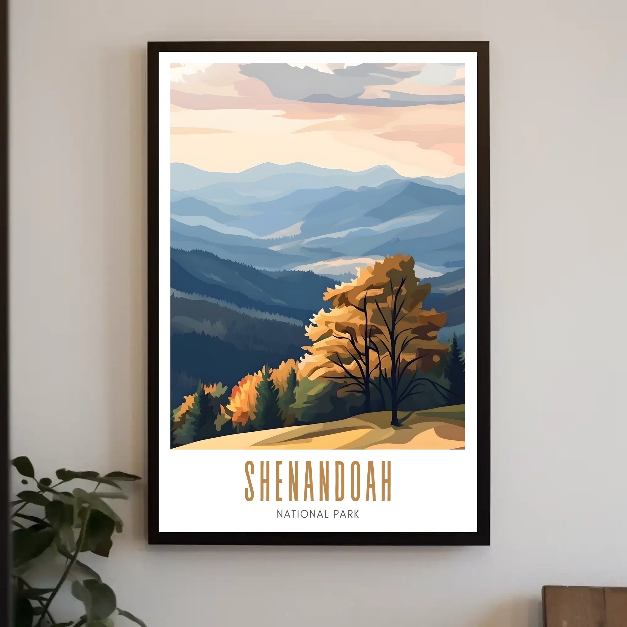 Shenandoah National Park Poster Vintage Landscape Print