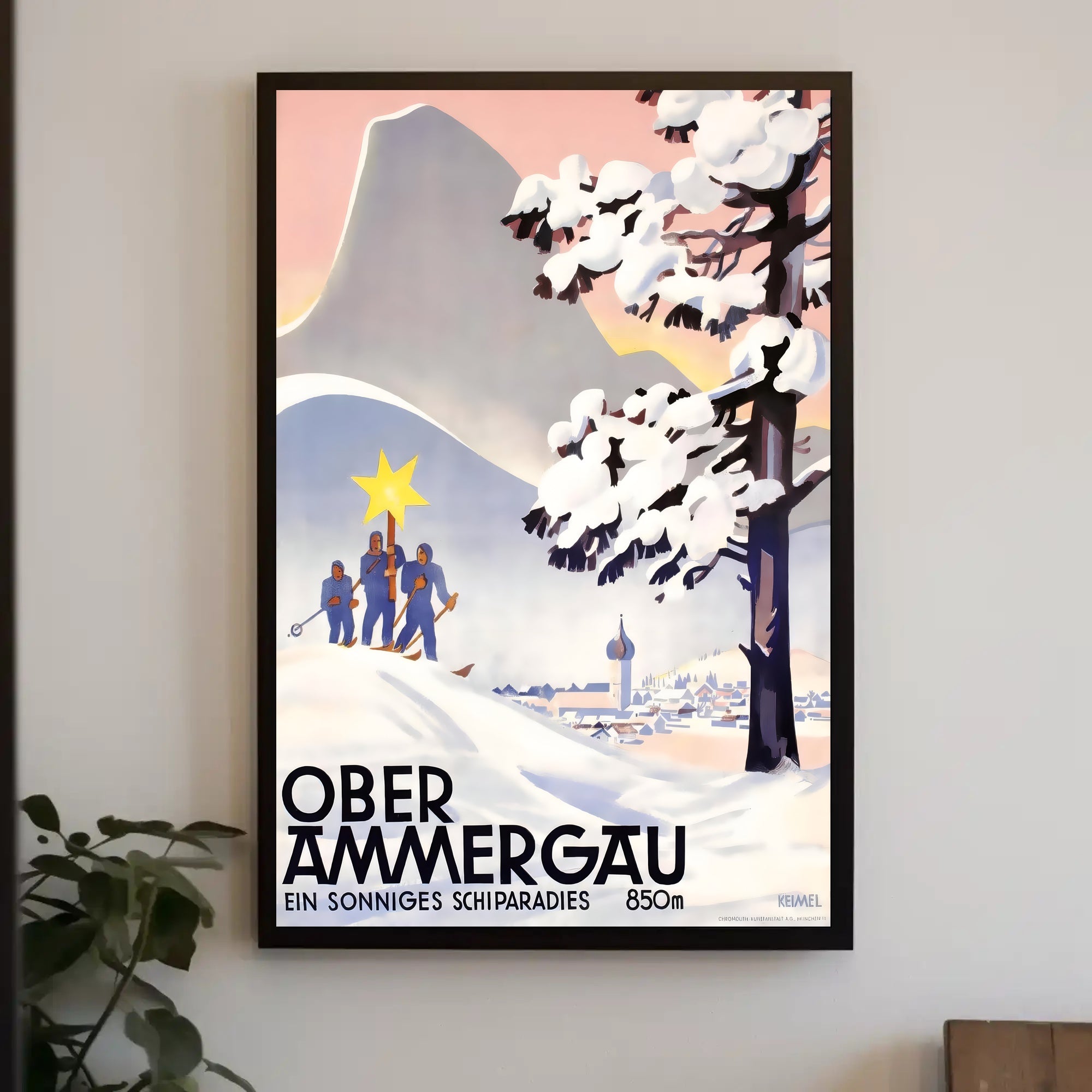Oberammergau Ski Paradise Poster PosterGoat
