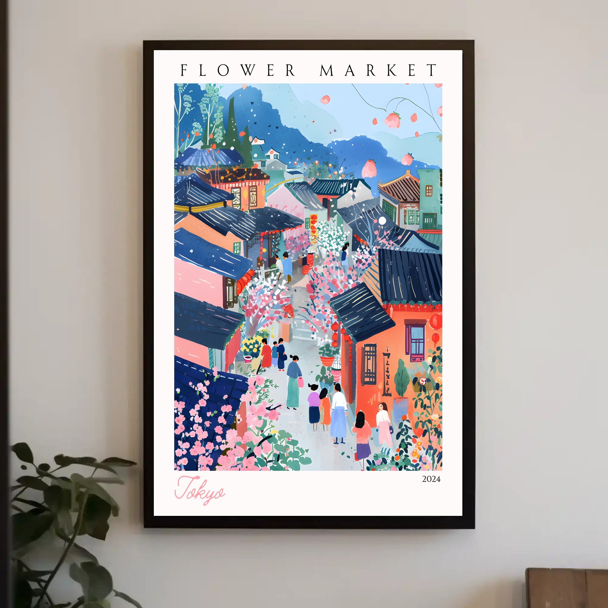 Flower Market in Tokyo Poster PosterGoat