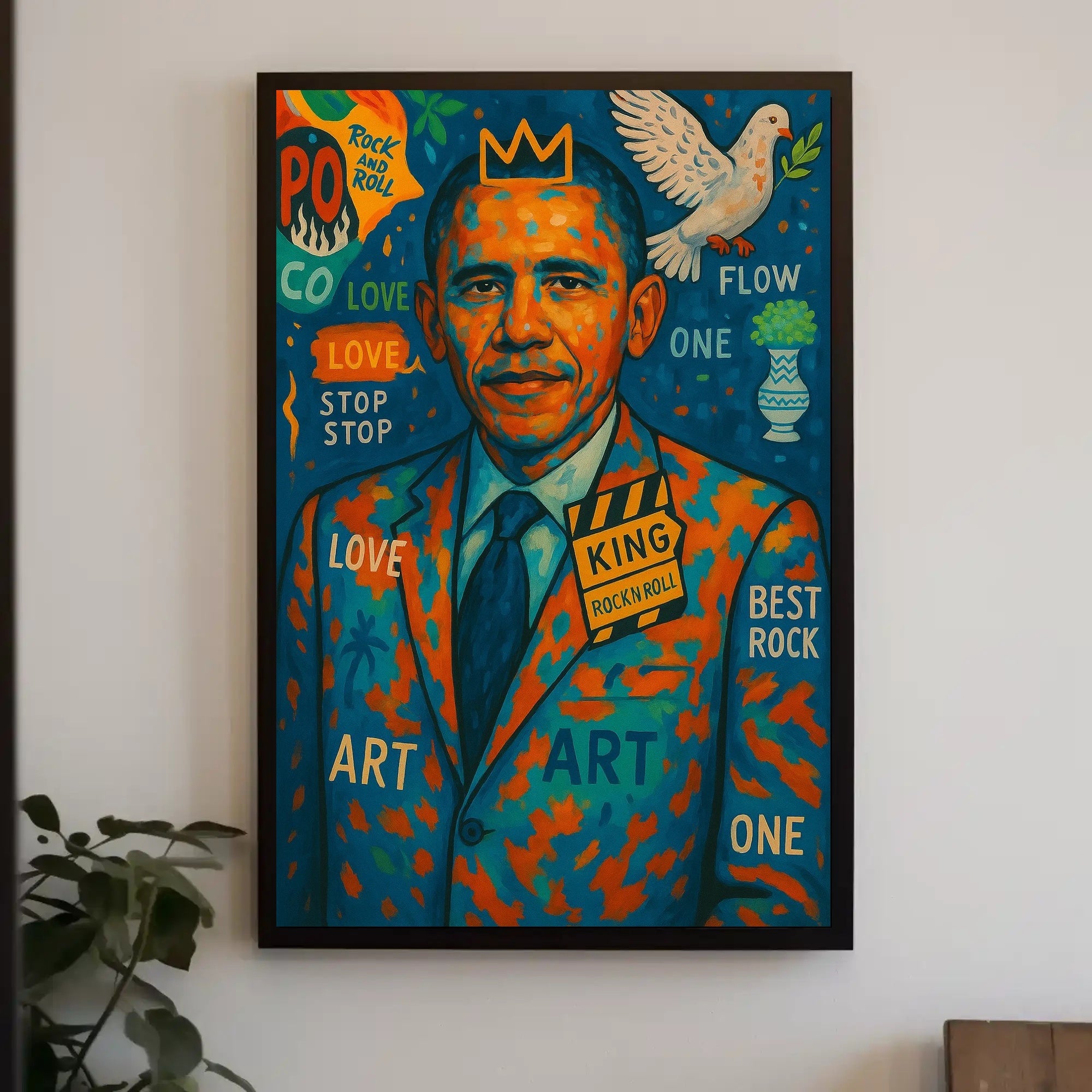 Rock and Roll King: Abstract and Pop Culture Poster
