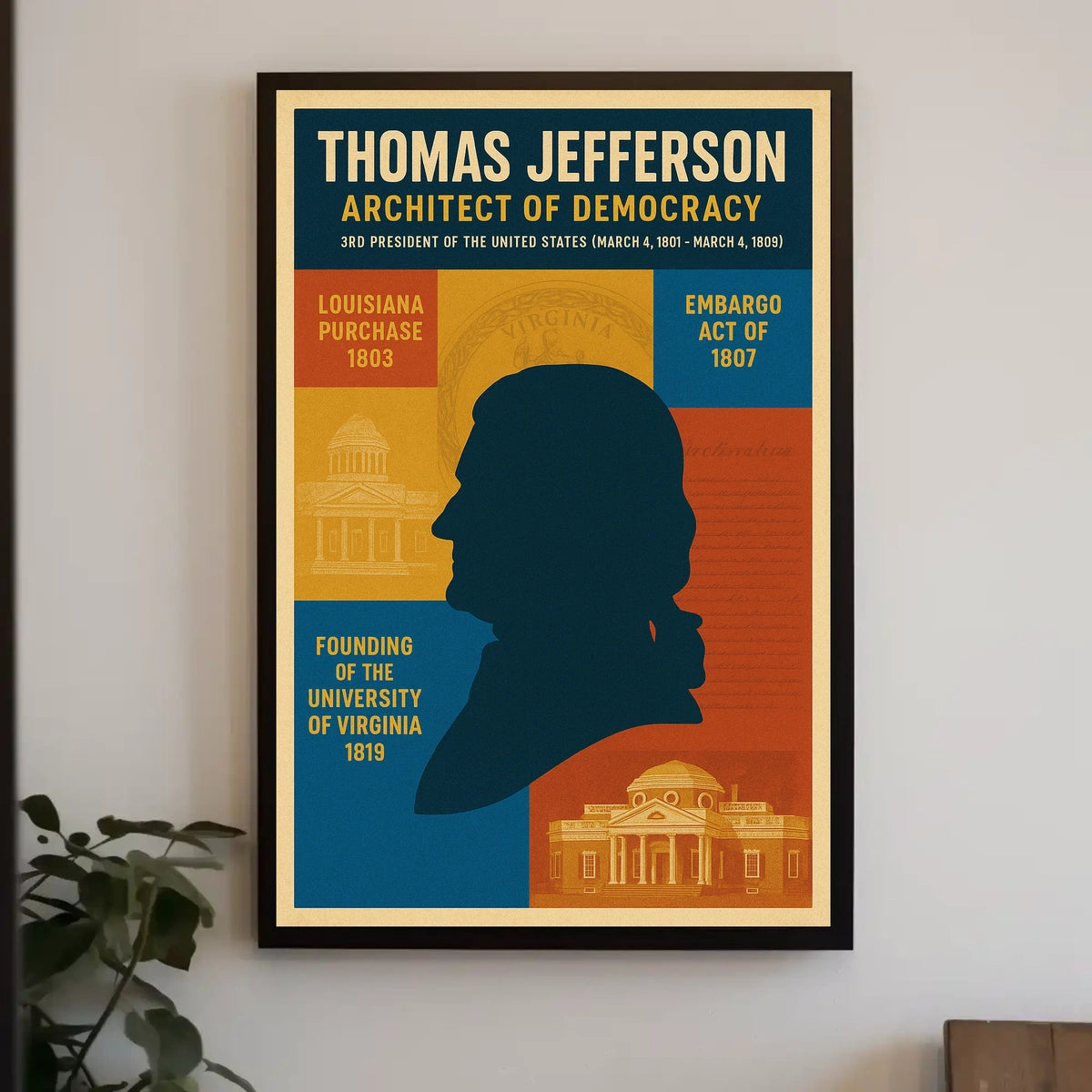 Thomas Jefferson 3rd President Poster