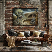 Surreal Dystopian Landscape Futuristic Sci-Fi Poster