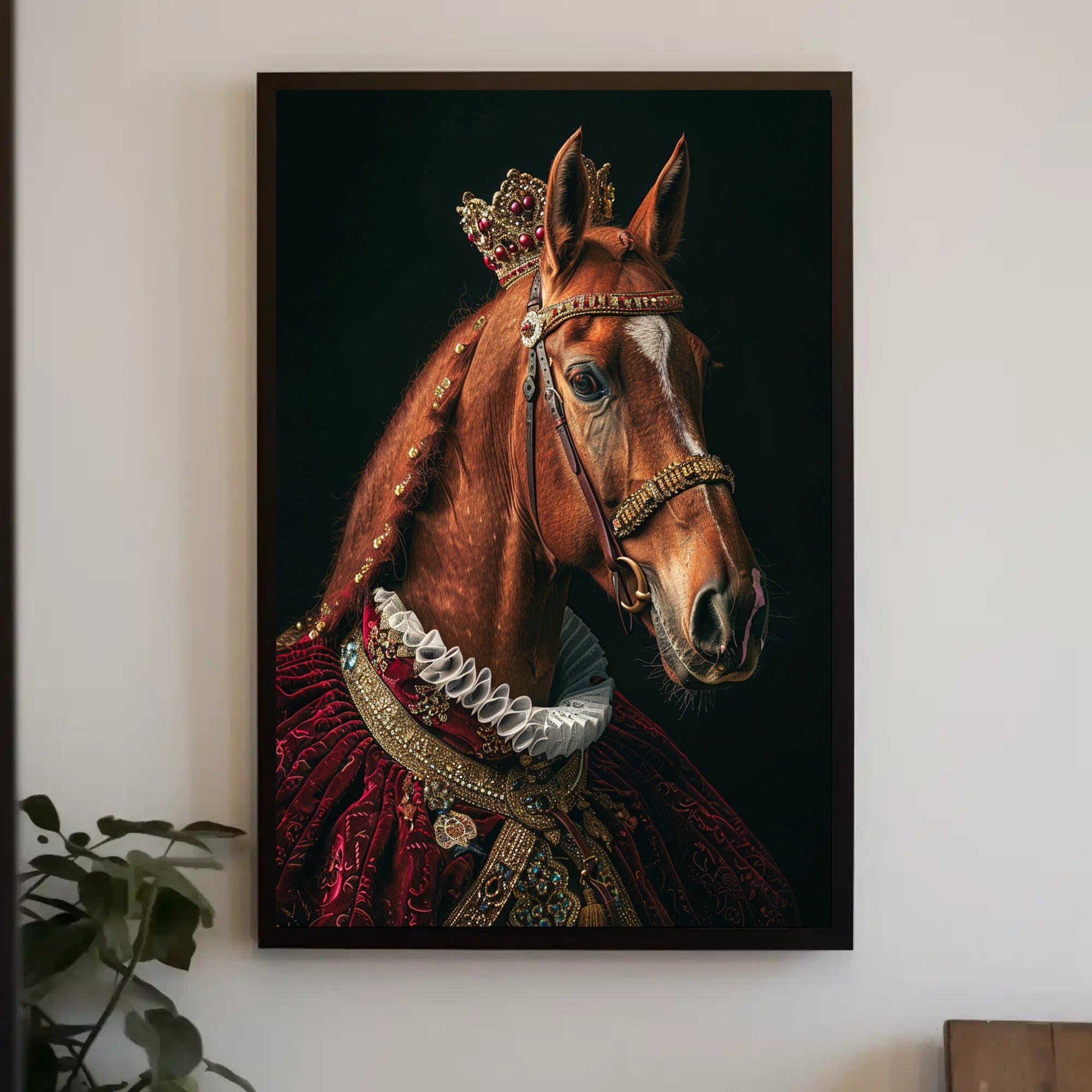 Regal Equine Portrait Art Print for Home Decor and Wall Art PosterGoat