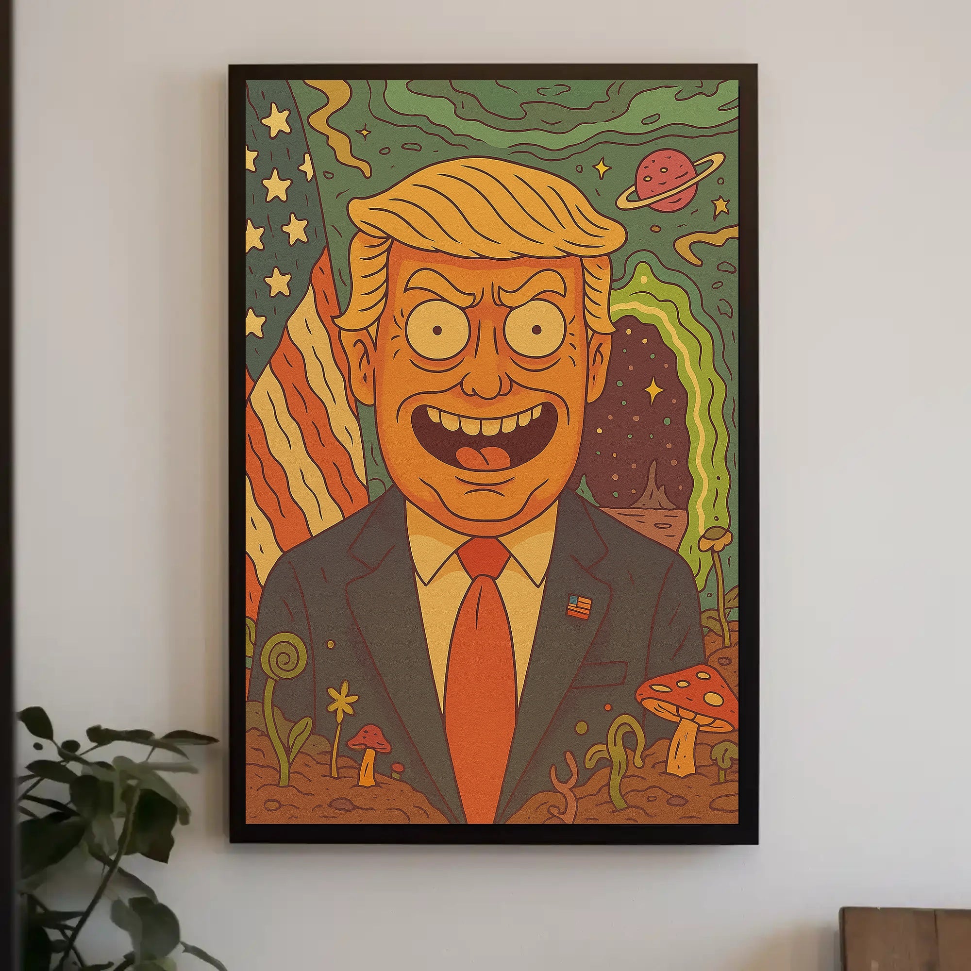 Cosmic Cartoon President Poster PosterGoat